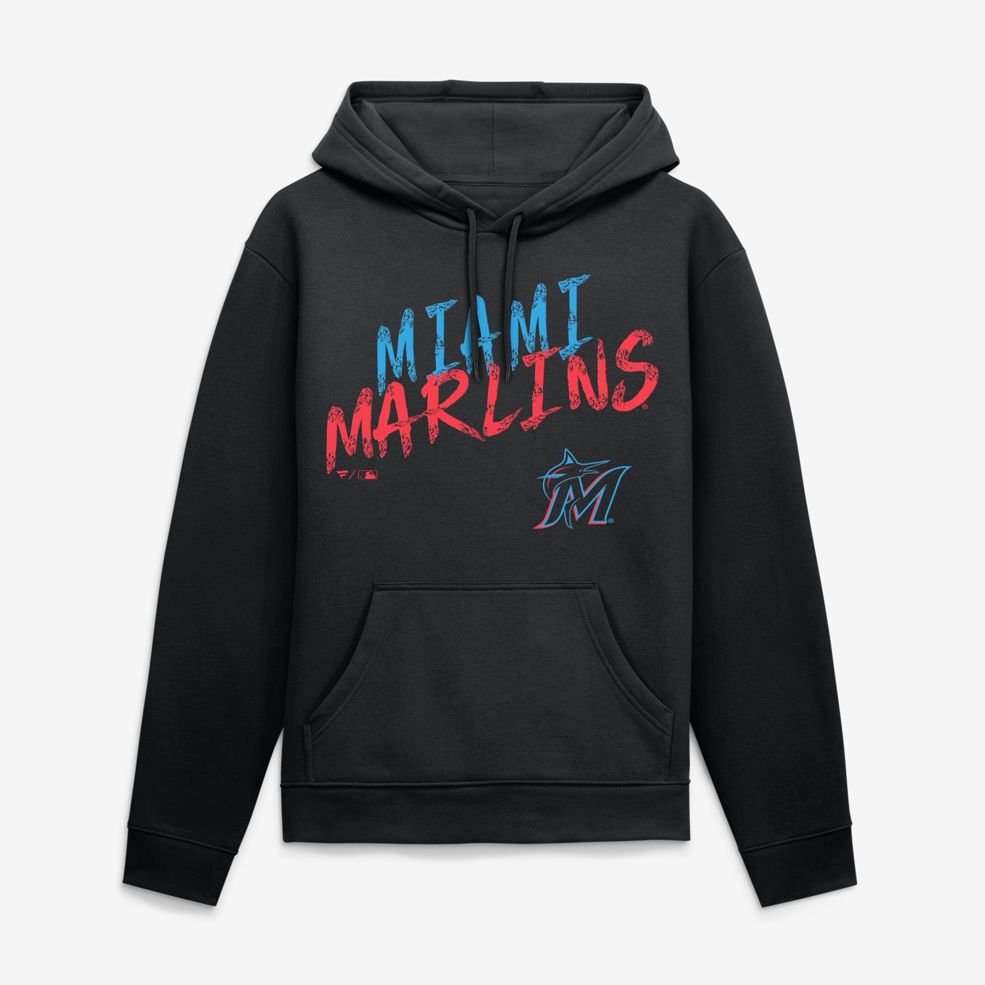 Sweat à capuche noir Miami Marlins Hustle pour homme