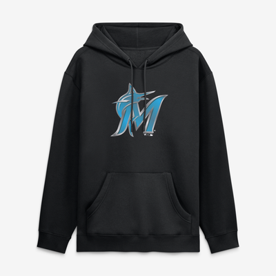 Miami Marlins  Metallic Mascot Hoodie - Black