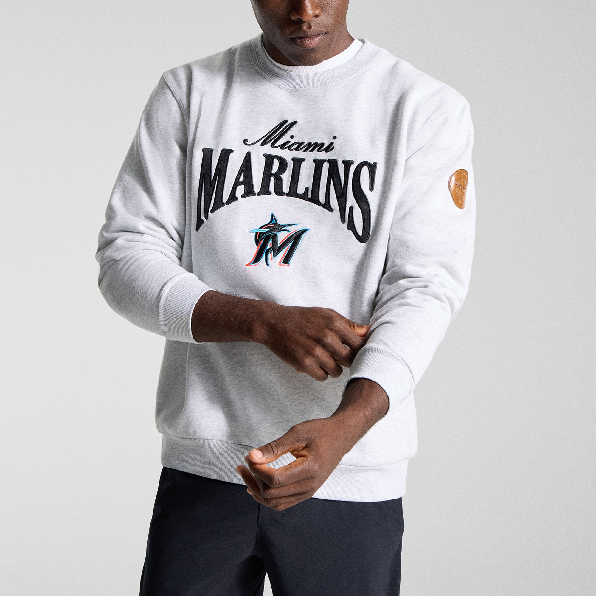 Sweat-shirt Steady State pour homme lululemon Heathered Core Ultra Light Grey Miami Marlins