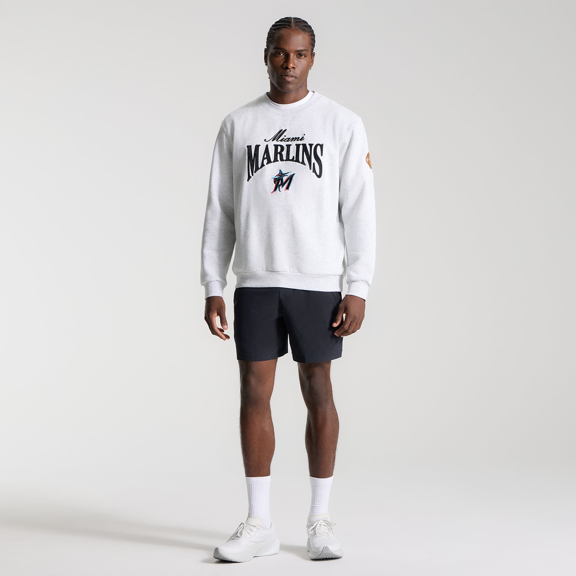 Sweat-shirt Steady State pour homme lululemon Heathered Core Ultra Light Grey Miami Marlins