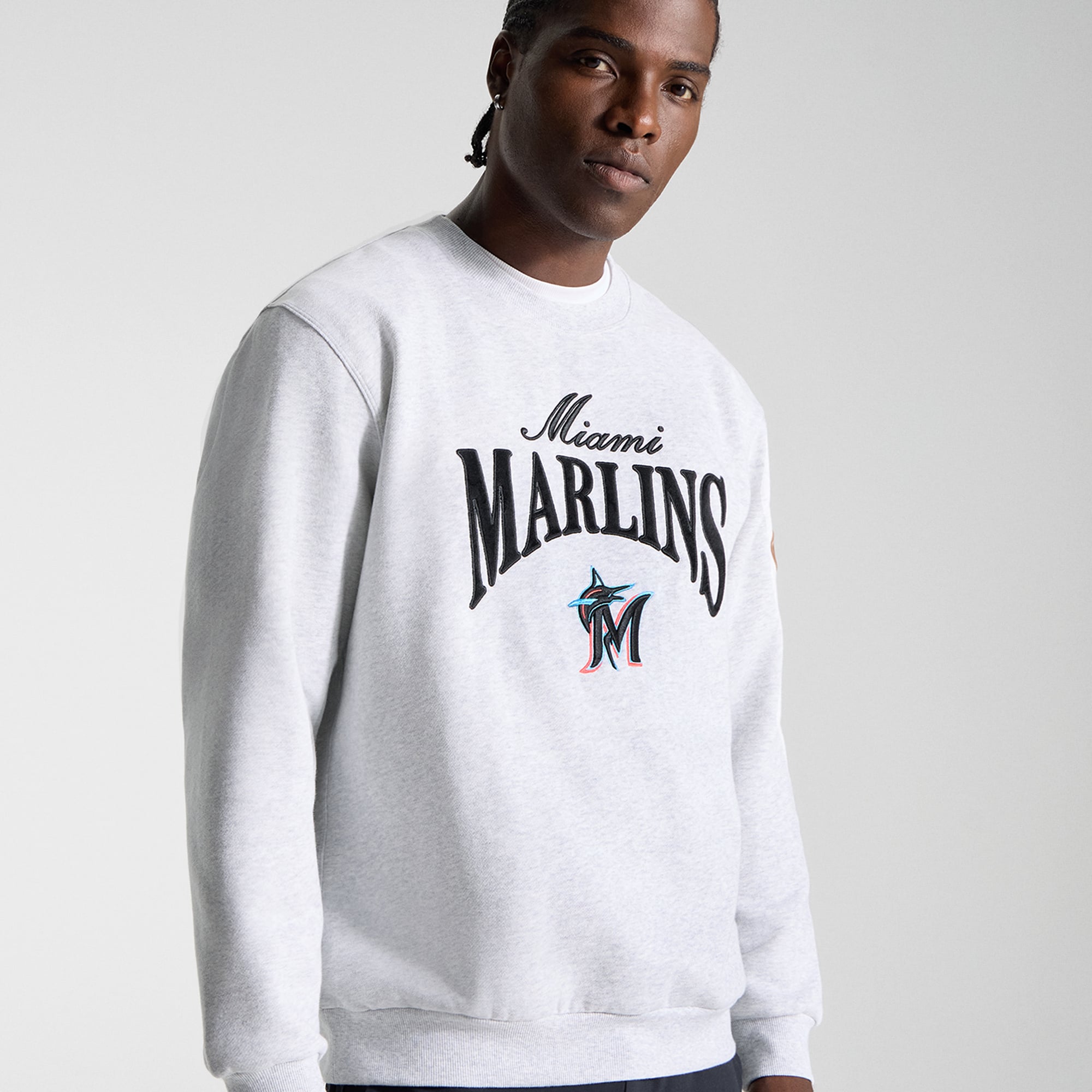 Sweat-shirt Steady State pour homme lululemon Heathered Core Ultra Light Grey Miami Marlins