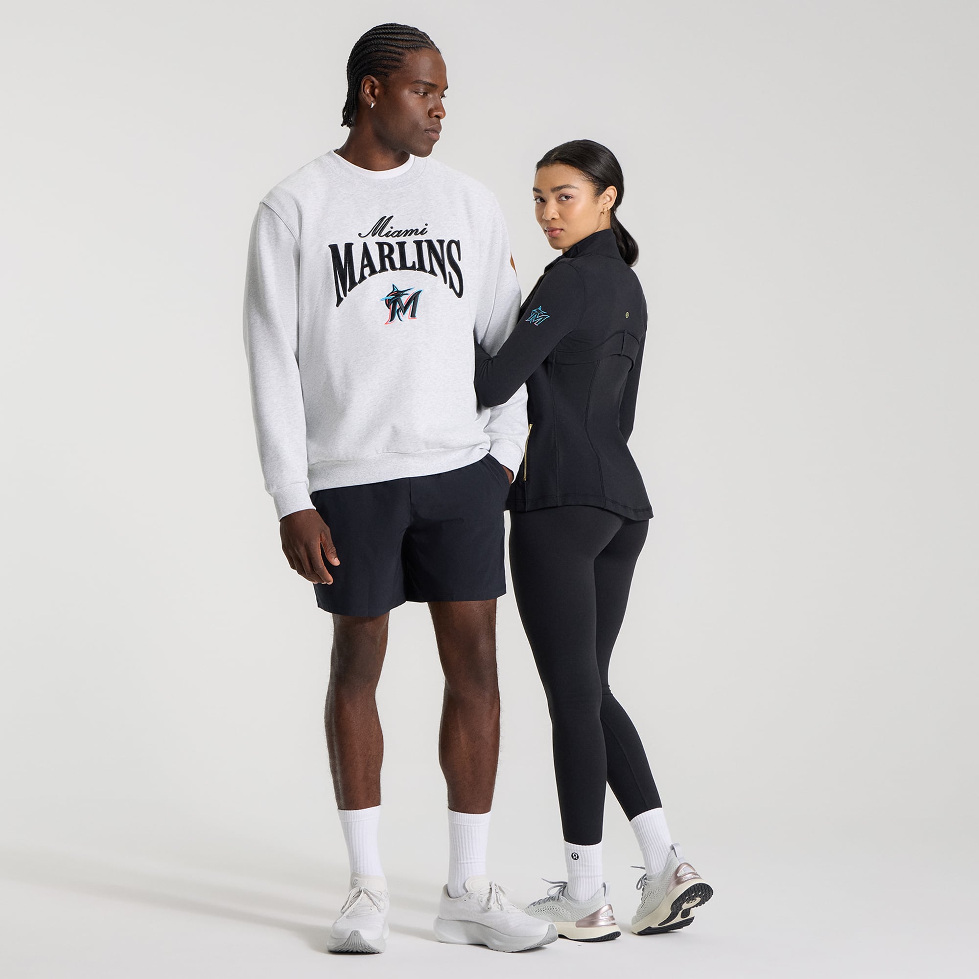 Sweat-shirt Steady State pour homme lululemon Heathered Core Ultra Light Grey Miami Marlins