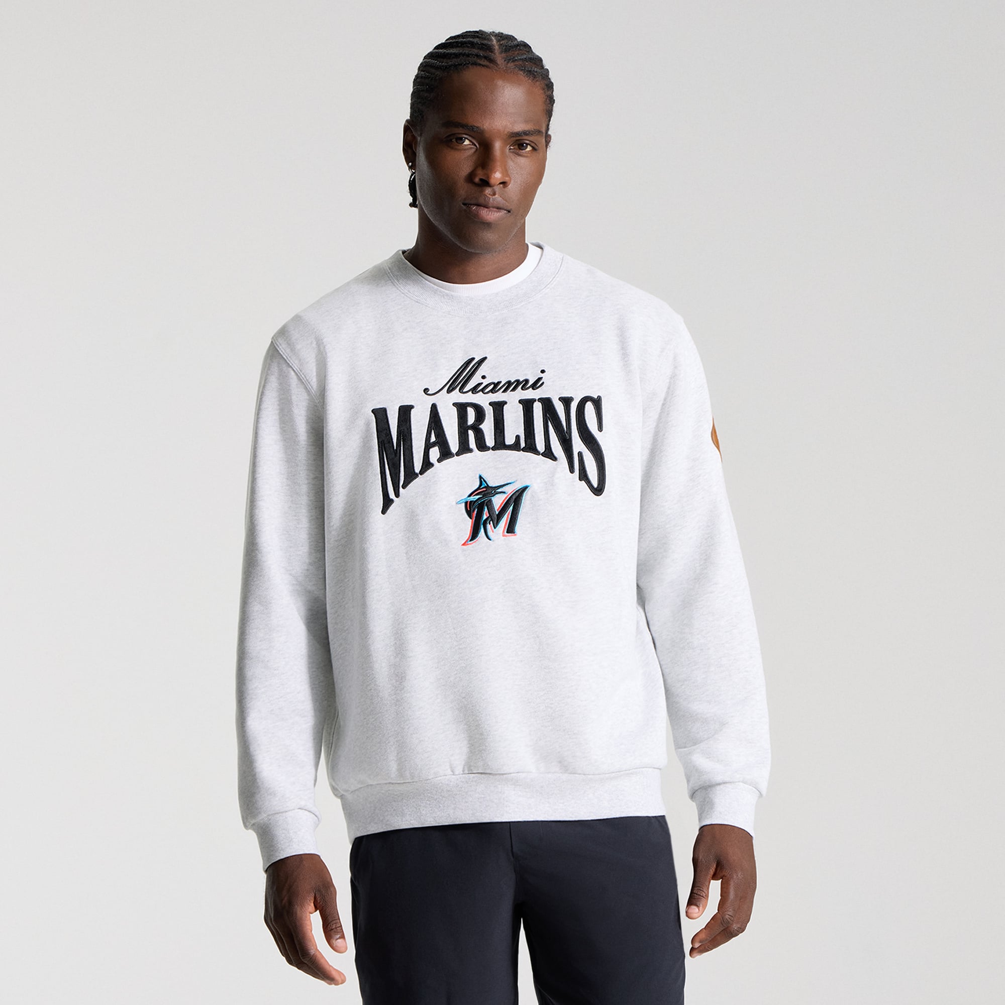 Sweat-shirt Steady State pour homme lululemon Heathered Core Ultra Light Grey Miami Marlins