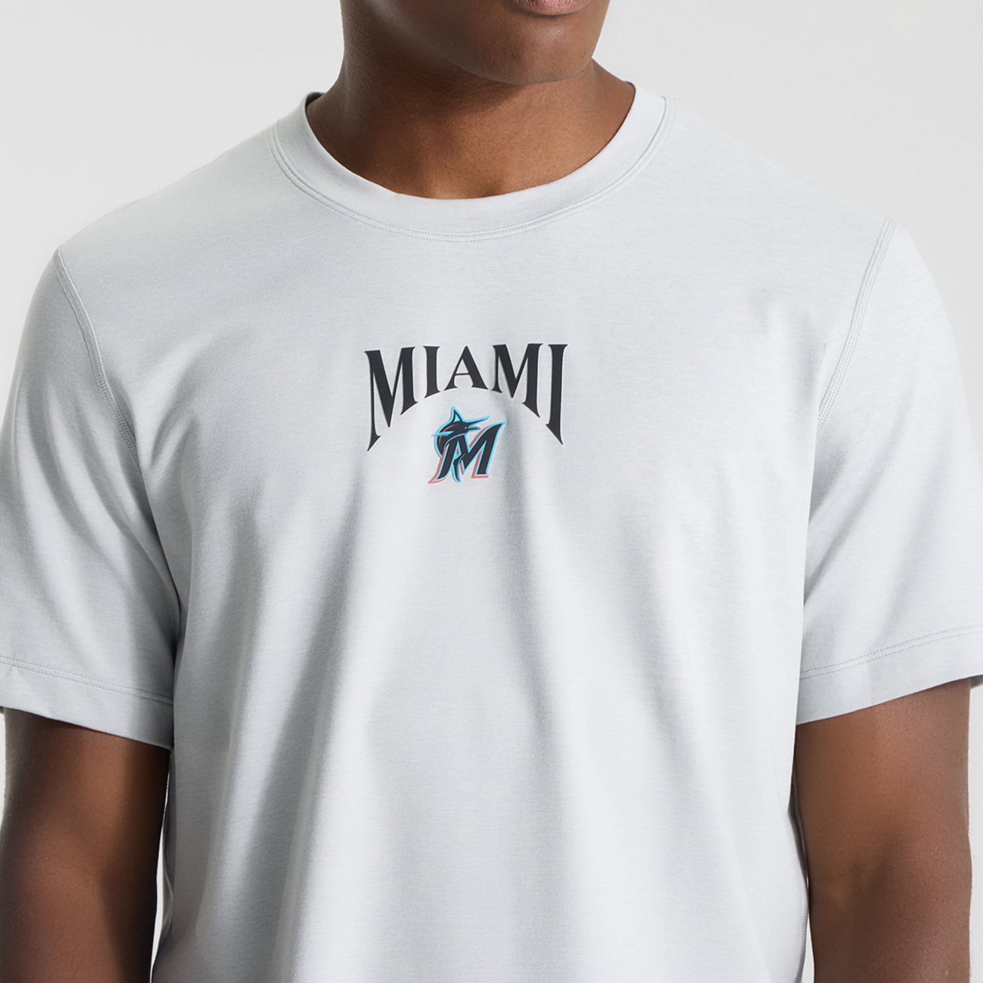 T-shirt en jersey doux pour homme lululemon Heathered Silver Drop Miami Marlins