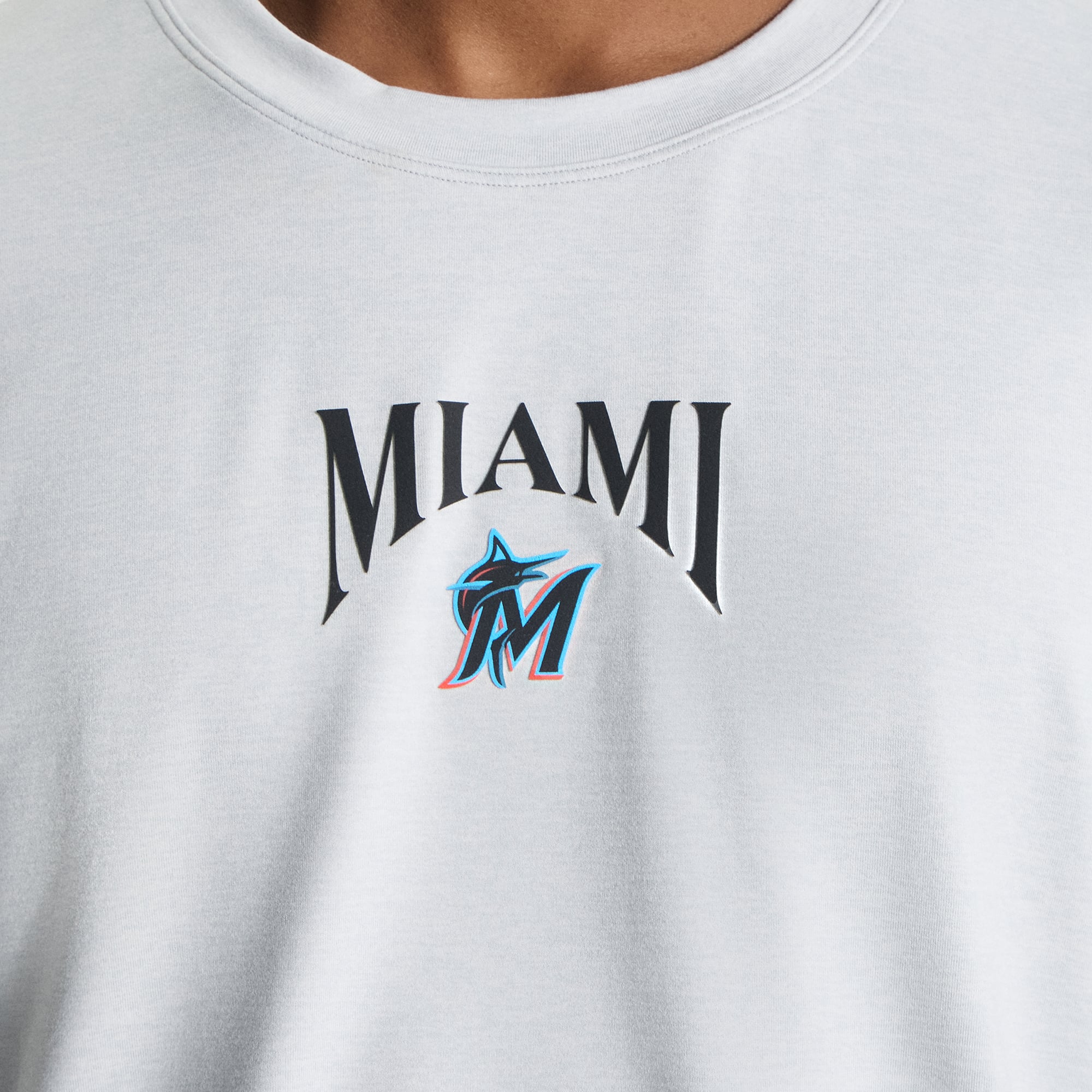 T-shirt en jersey doux pour homme lululemon Heathered Silver Drop Miami Marlins