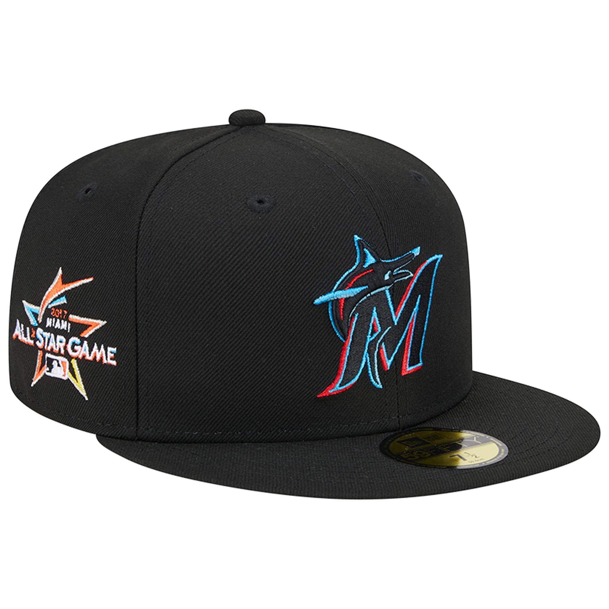 Casquette ajustée 59FIFTY pour homme New Era Miami Marlins 2017 MLB All-Star Game Team Color Noir
