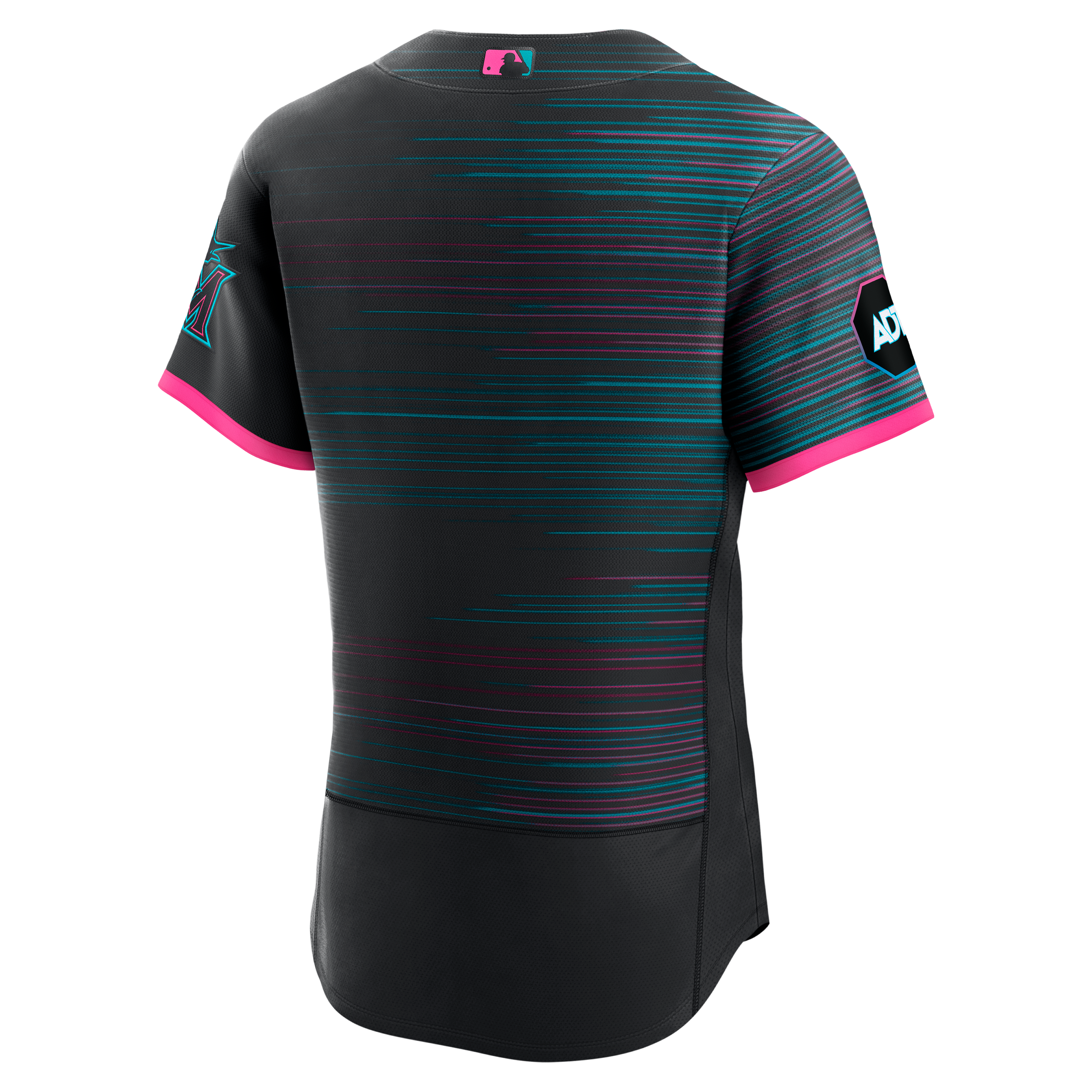 Men's Nike Black Miami Marlins City Connect Authentic Sponsor Patch Jersey