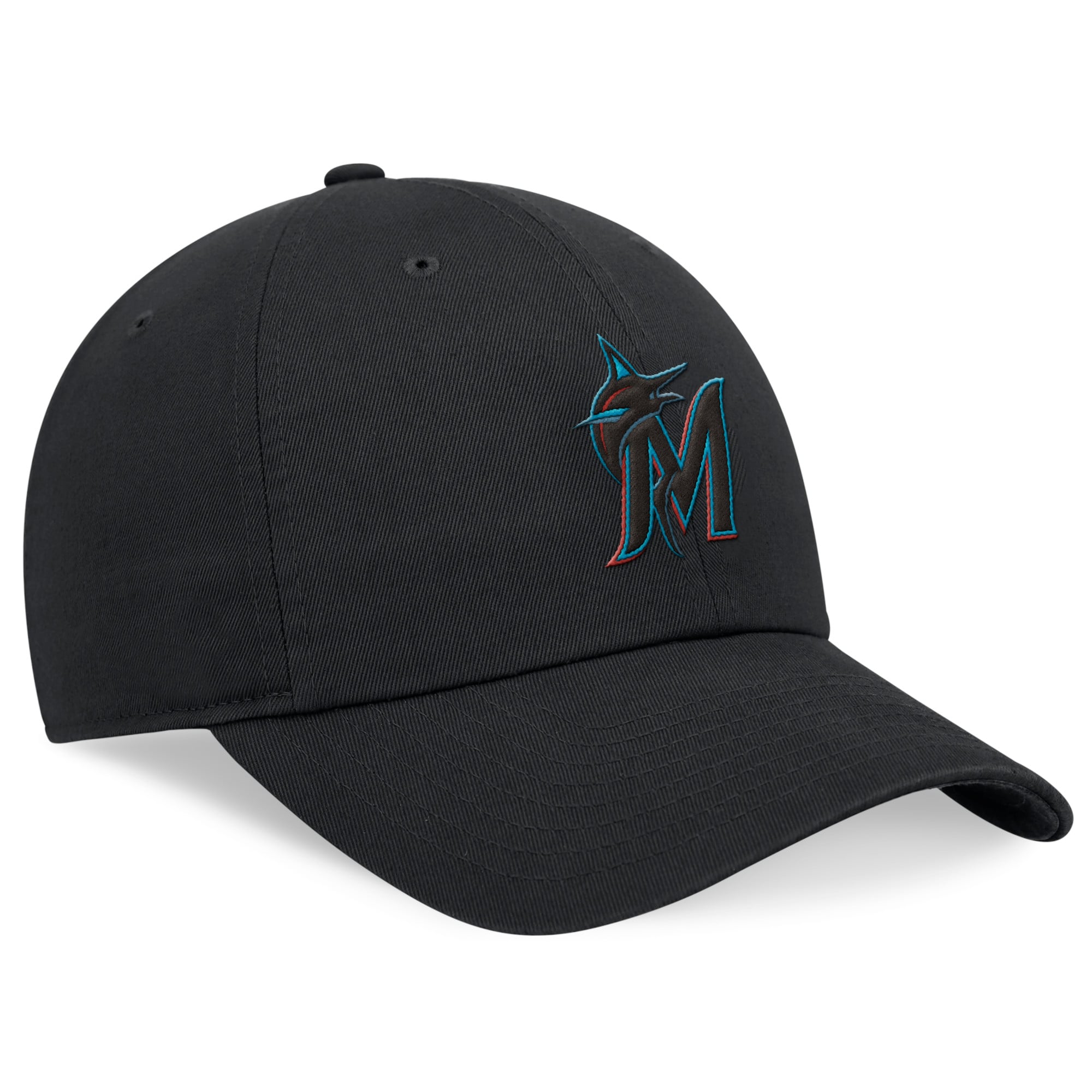 Casquette ajustable Nike Miami Marlins Club noire pour homme