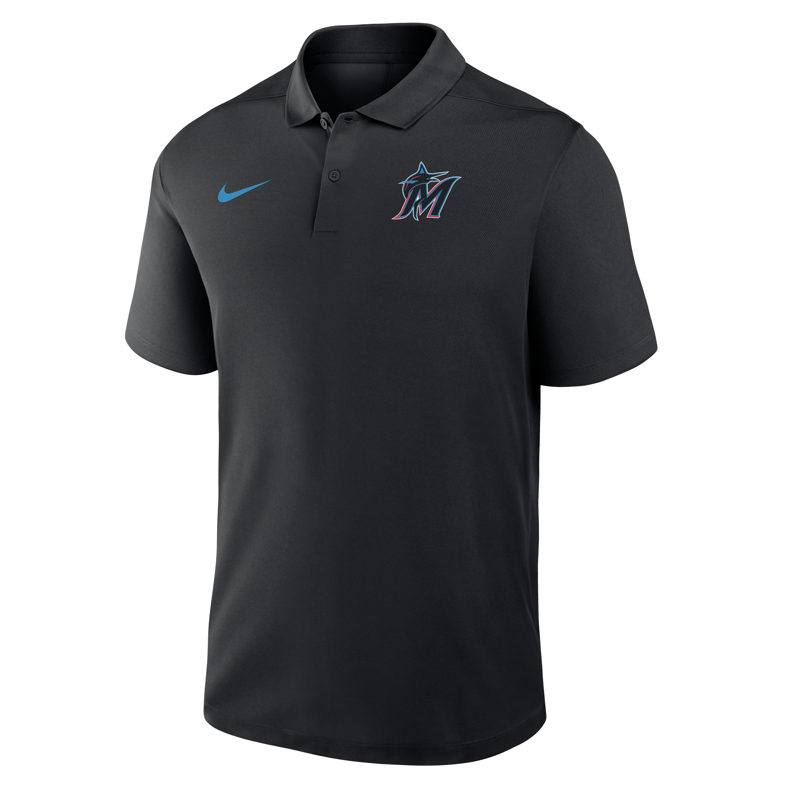 Polo Nike Dri-FIT Victory noir Miami Marlins pour homme
