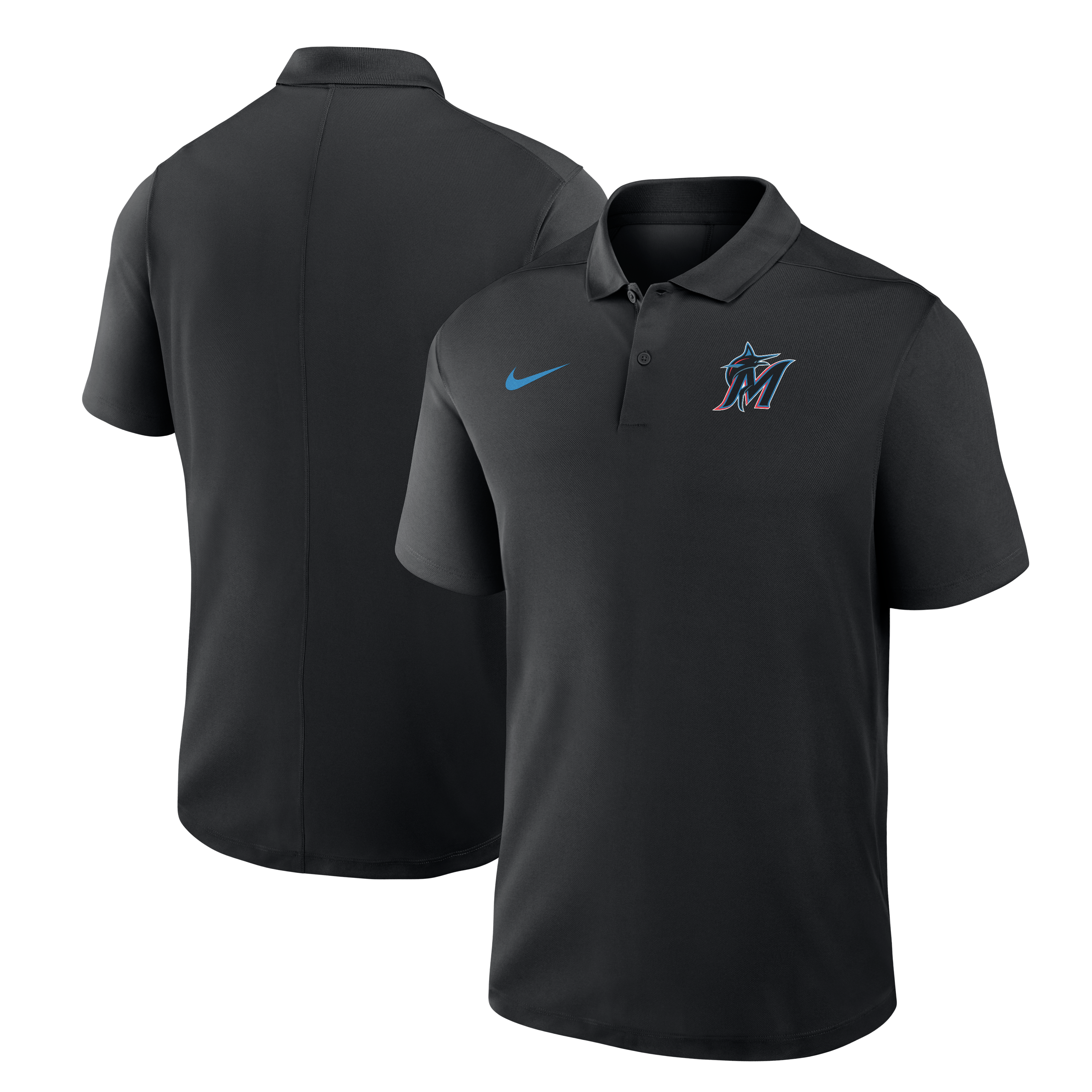 Polo Nike Dri-FIT Victory noir Miami Marlins pour homme