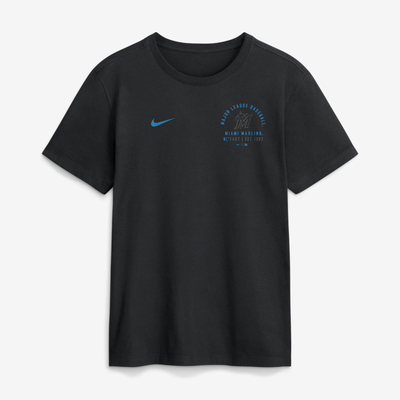 Miami Marlins Nike Split Logo T-Shirt - Black
