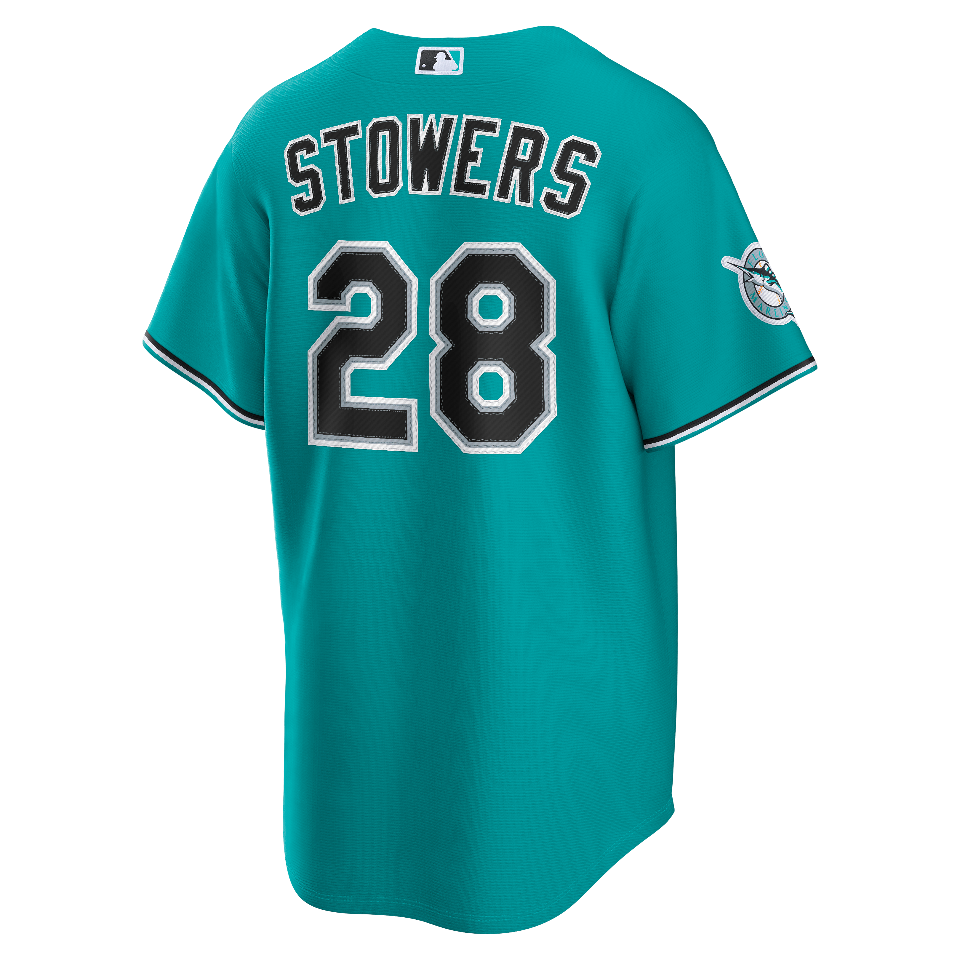 Maillot alternatif Nike Kyle Stowers bleu sarcelle des Miami Marlins pour homme