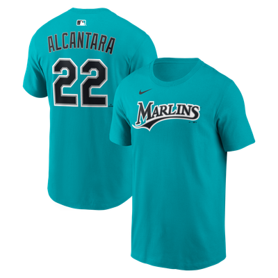 Sandy Alcantara Miami Marlins Nike Alternate 2 Name & Number T-Shirt - Teal