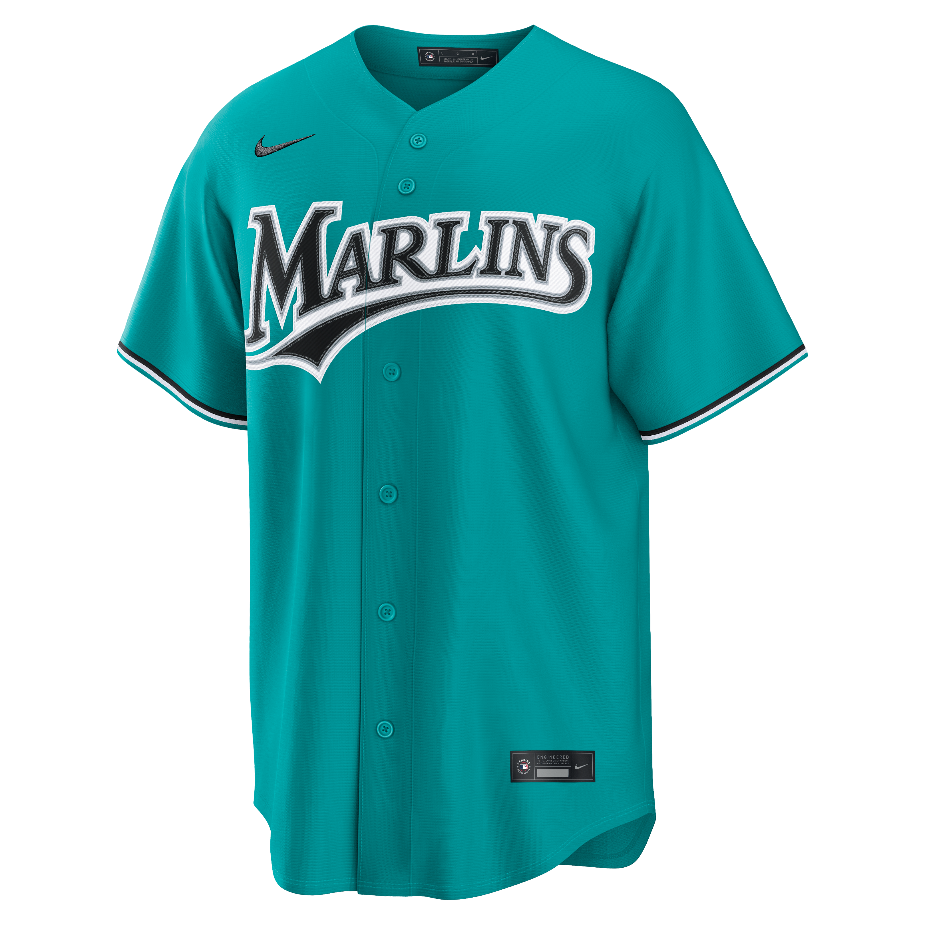 Maillot réplique alternatif Nike Sandy Alcantara Teal Miami Marlins pour homme