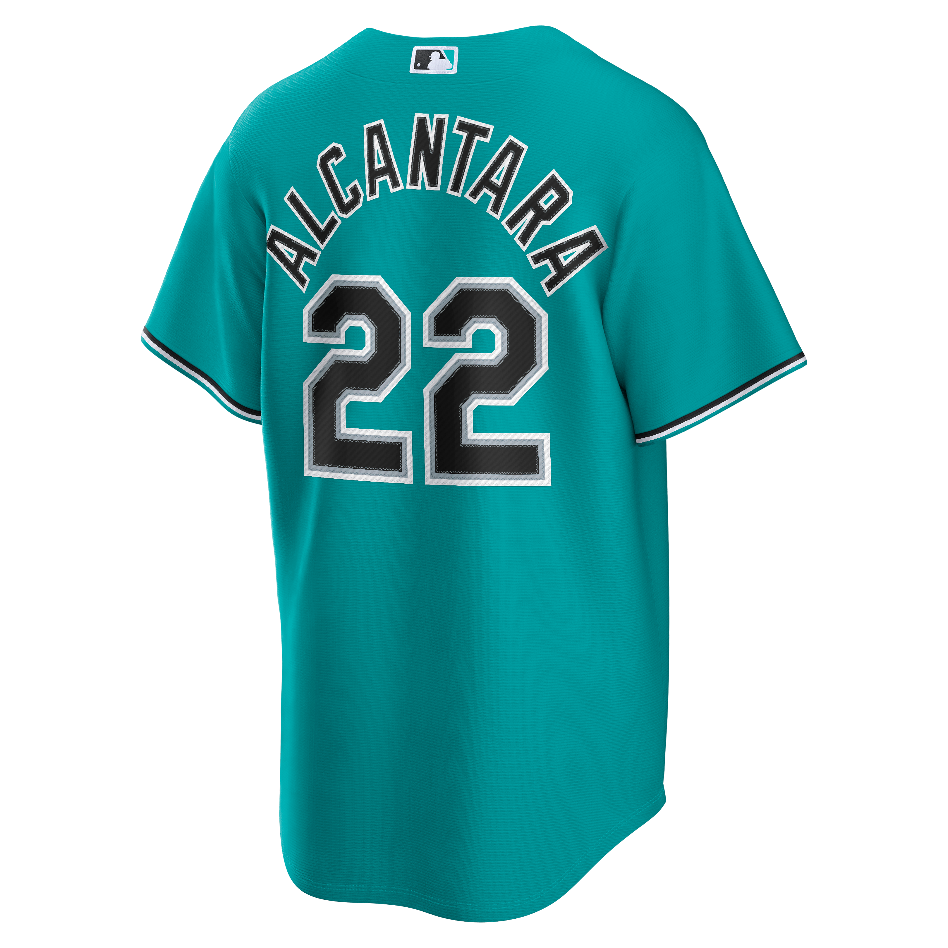 Maillot réplique alternatif Nike Sandy Alcantara Teal Miami Marlins pour homme