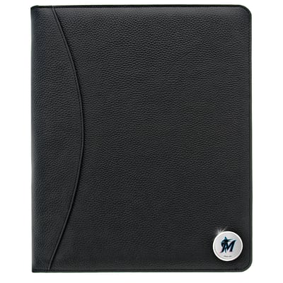 Miami Marlins Zippered Leather Portfolio