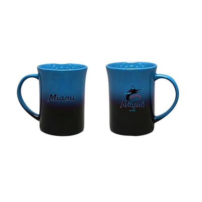 Miami Marlins The Memory Company Two-Pack 15oz. Ceramic Ombre Mug Set