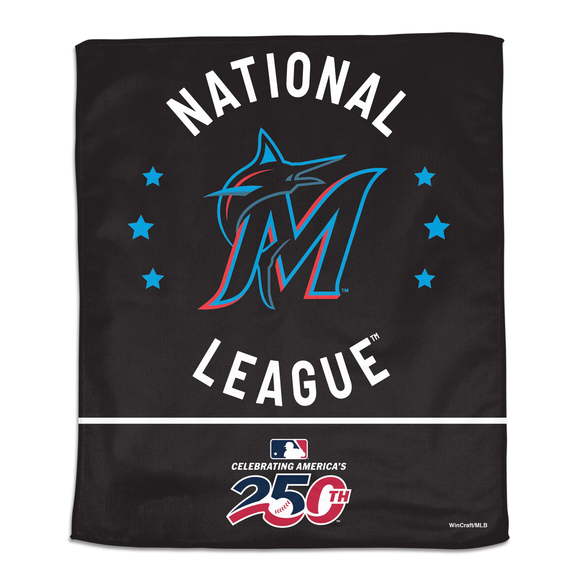 Serviette de rallye WinCraft Miami Marlins 15" x 18" America 250