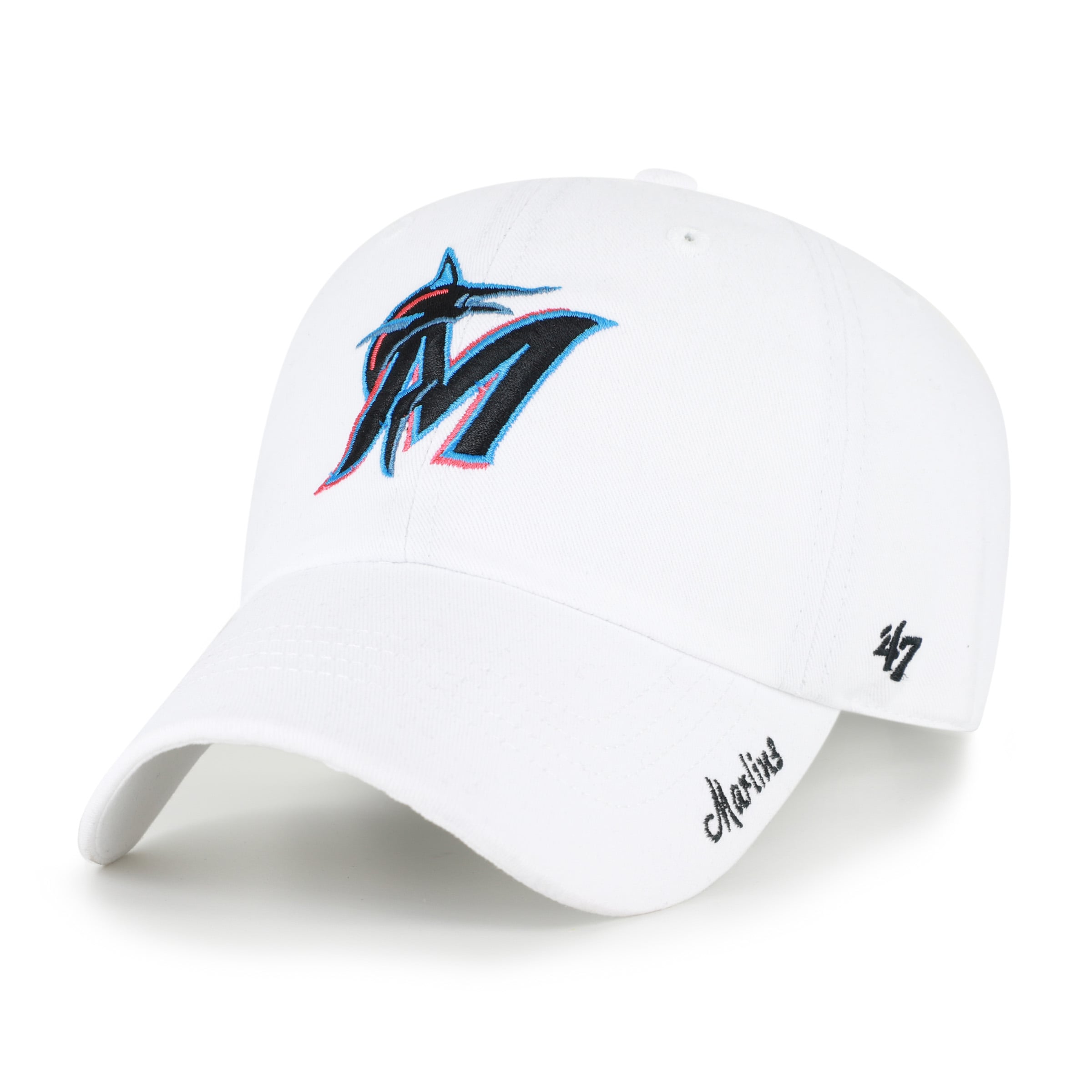 Casquette ajustable pour femme '47 Miami Marlins Miata blanche