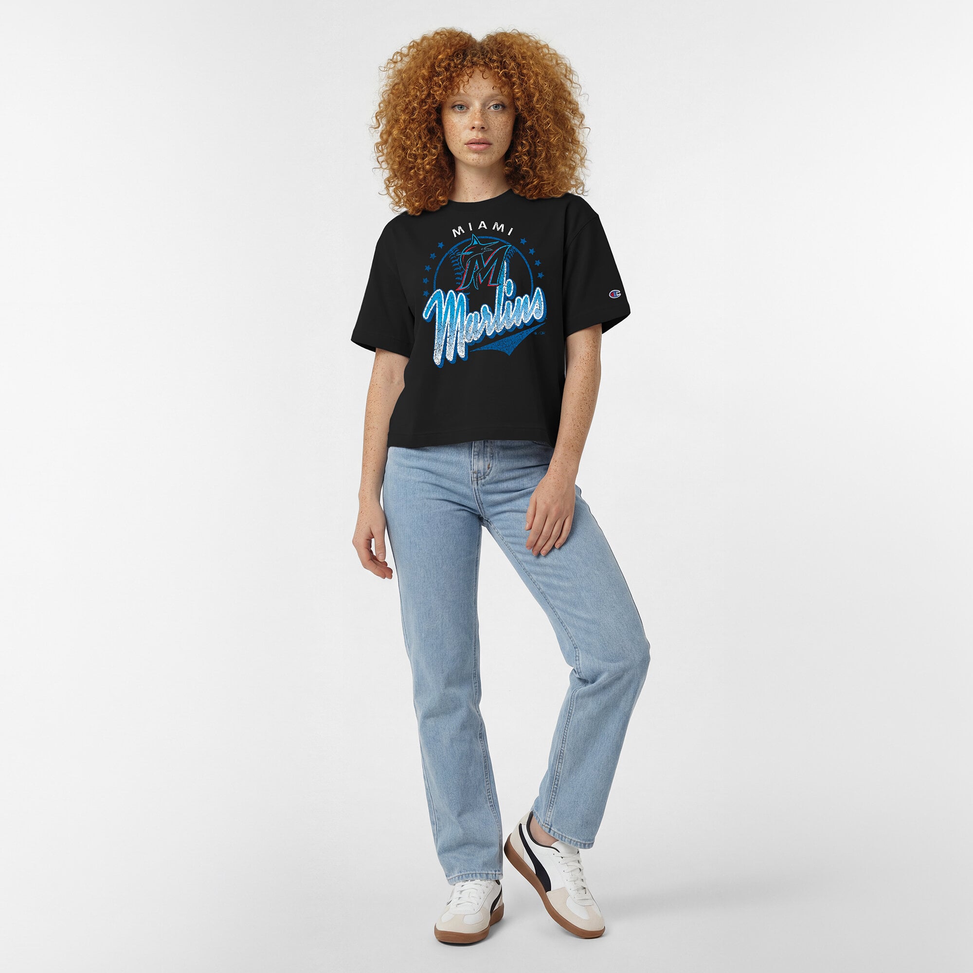 Women's Champion Black Miami Marlins All-Star T-Shirt