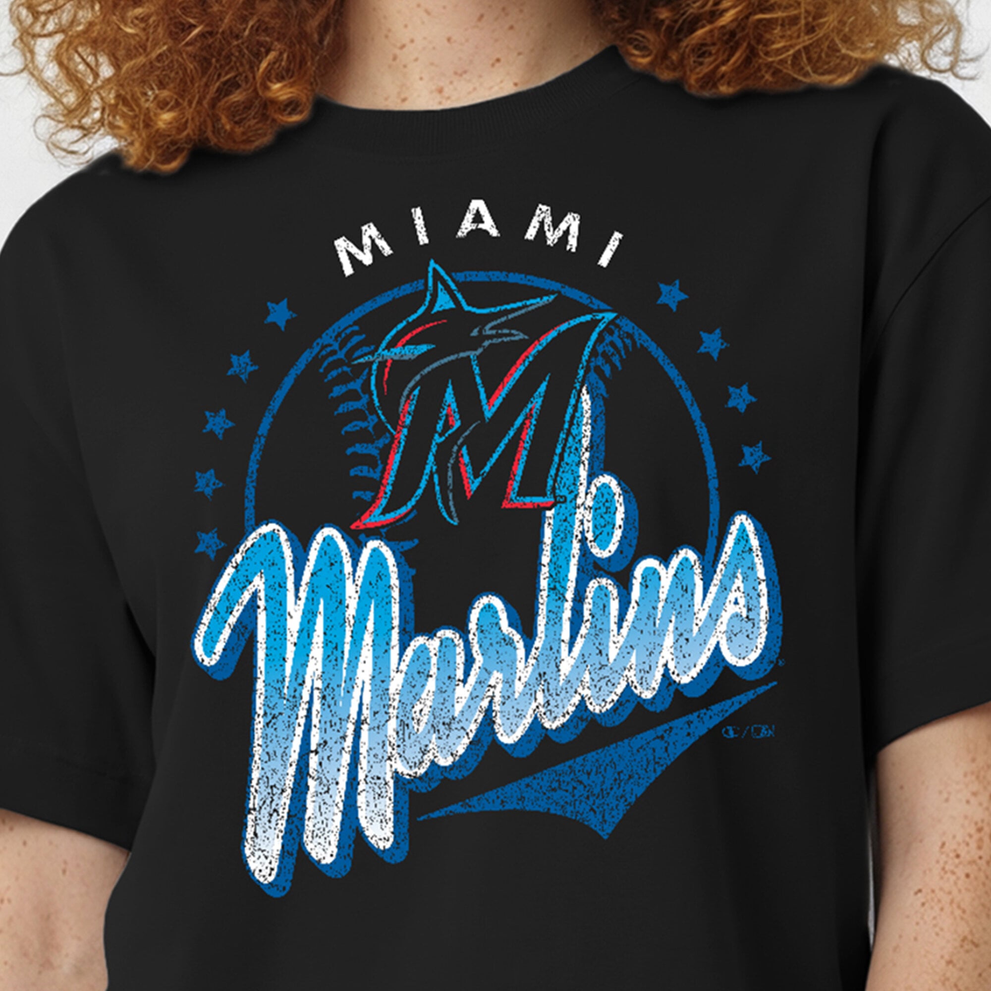 Women's Champion Black Miami Marlins All-Star T-Shirt