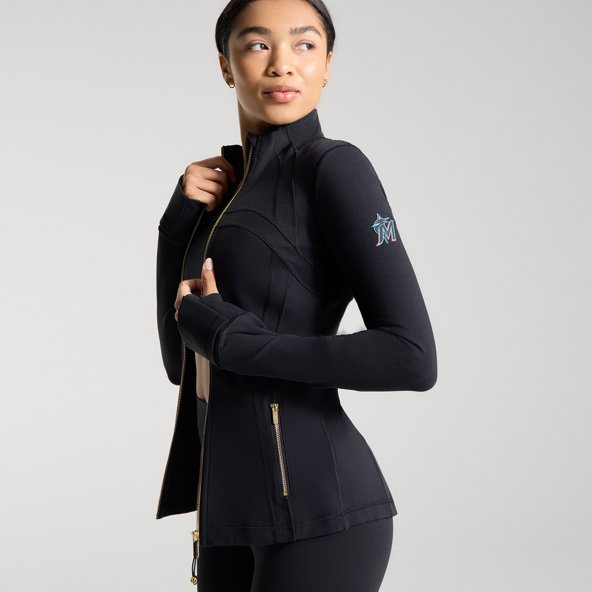 Veste Define noire Miami Marlins pour femme de lululemon *Luon™