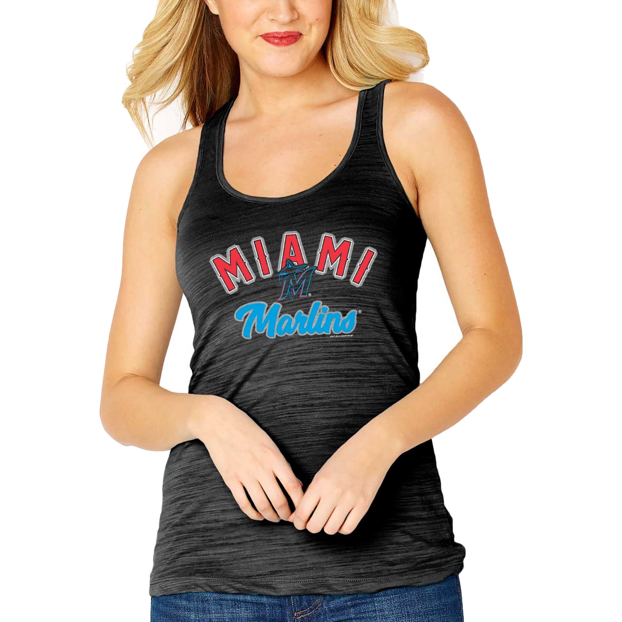 Débardeur a trois mélanges pour femmes Soft as Grape Black Miami Marlins Multi-Count
