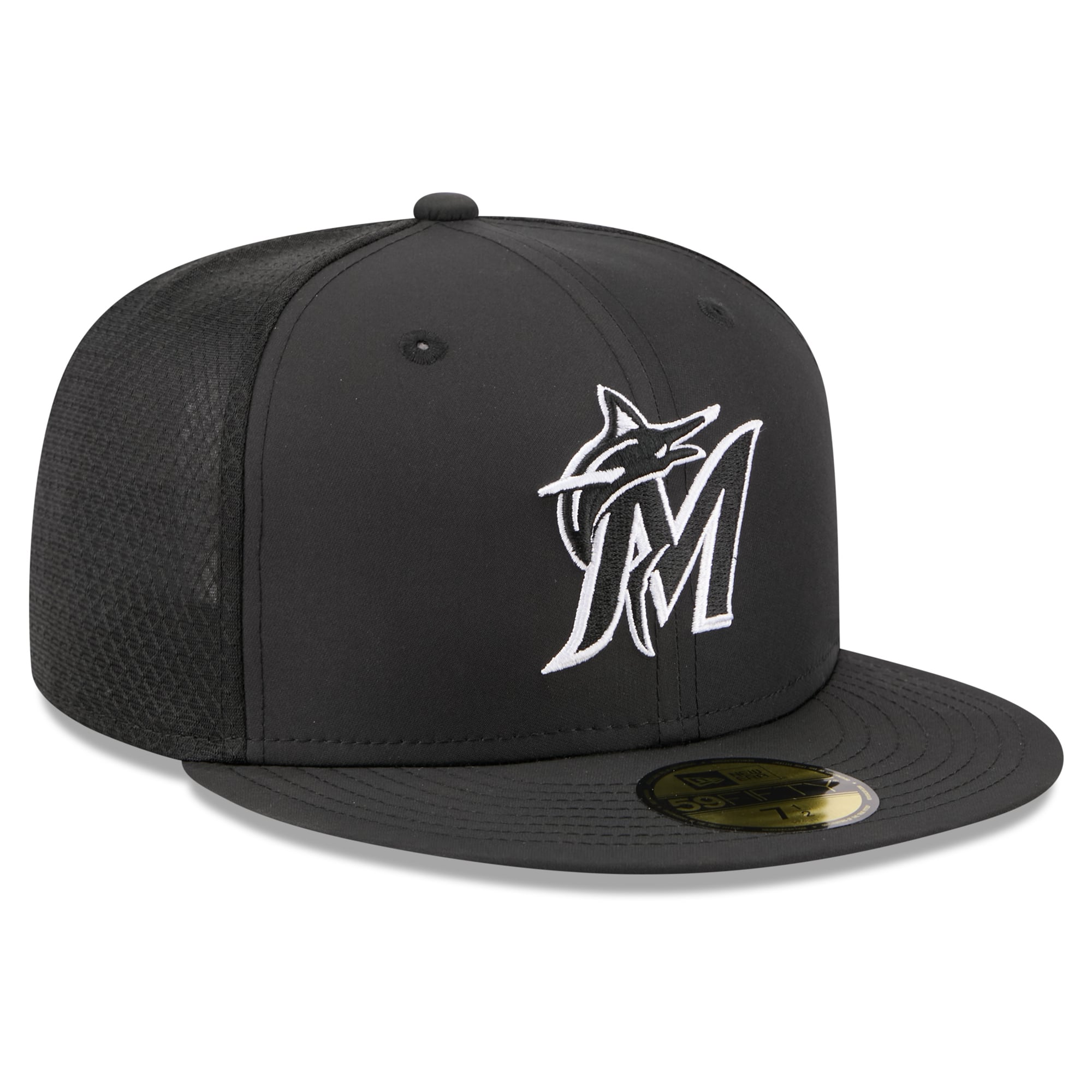Youth New Era Black Miami Marlins Batting Practice 59FIFTY Fitted Hat