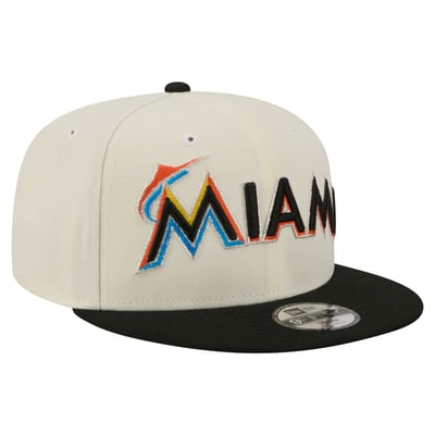  Miami Marlins New Era Youth Two-Tone 9FIFTY Snapback Hat - White