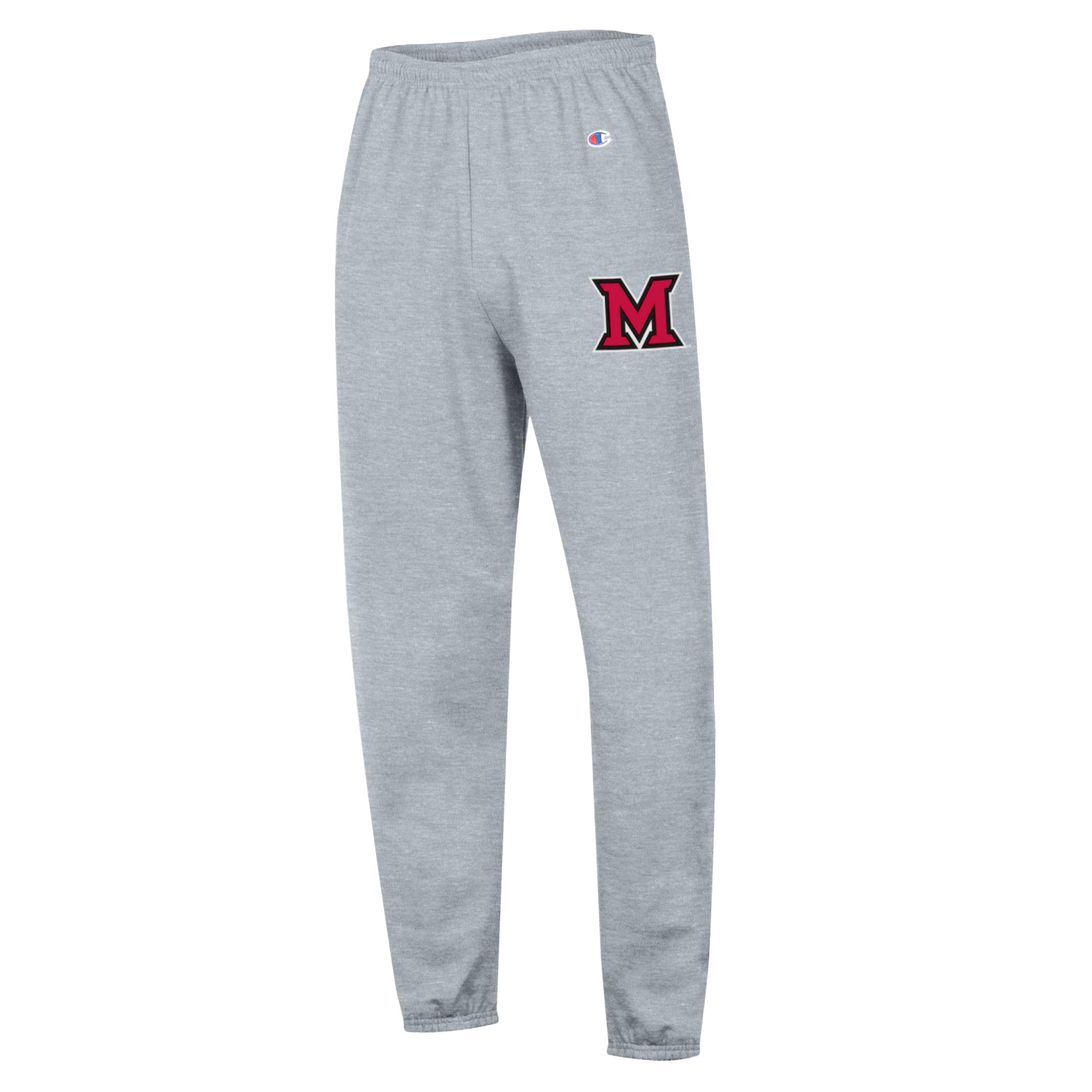 Men's Champion Heather Gray Miami University RedHawks Powerblend Fleece Team Sweatpants