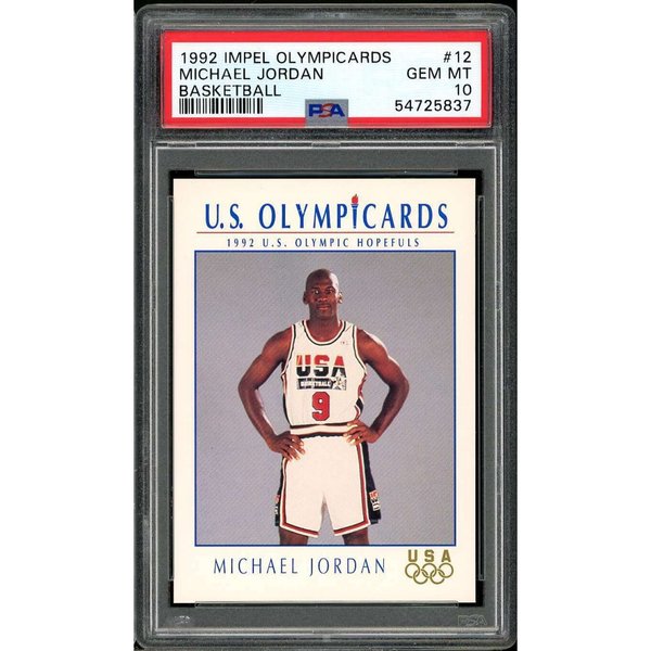 Michael Jordan Card 1992 Impel Olympicards Basketball #12 PSA 10