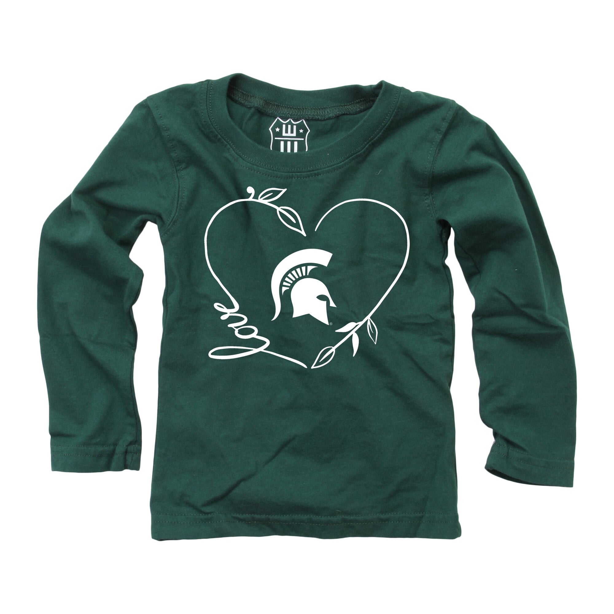 Ensemble haut à manches longues et pantalon Wes & Willy Green Michigan State Spartans pour bébé fille