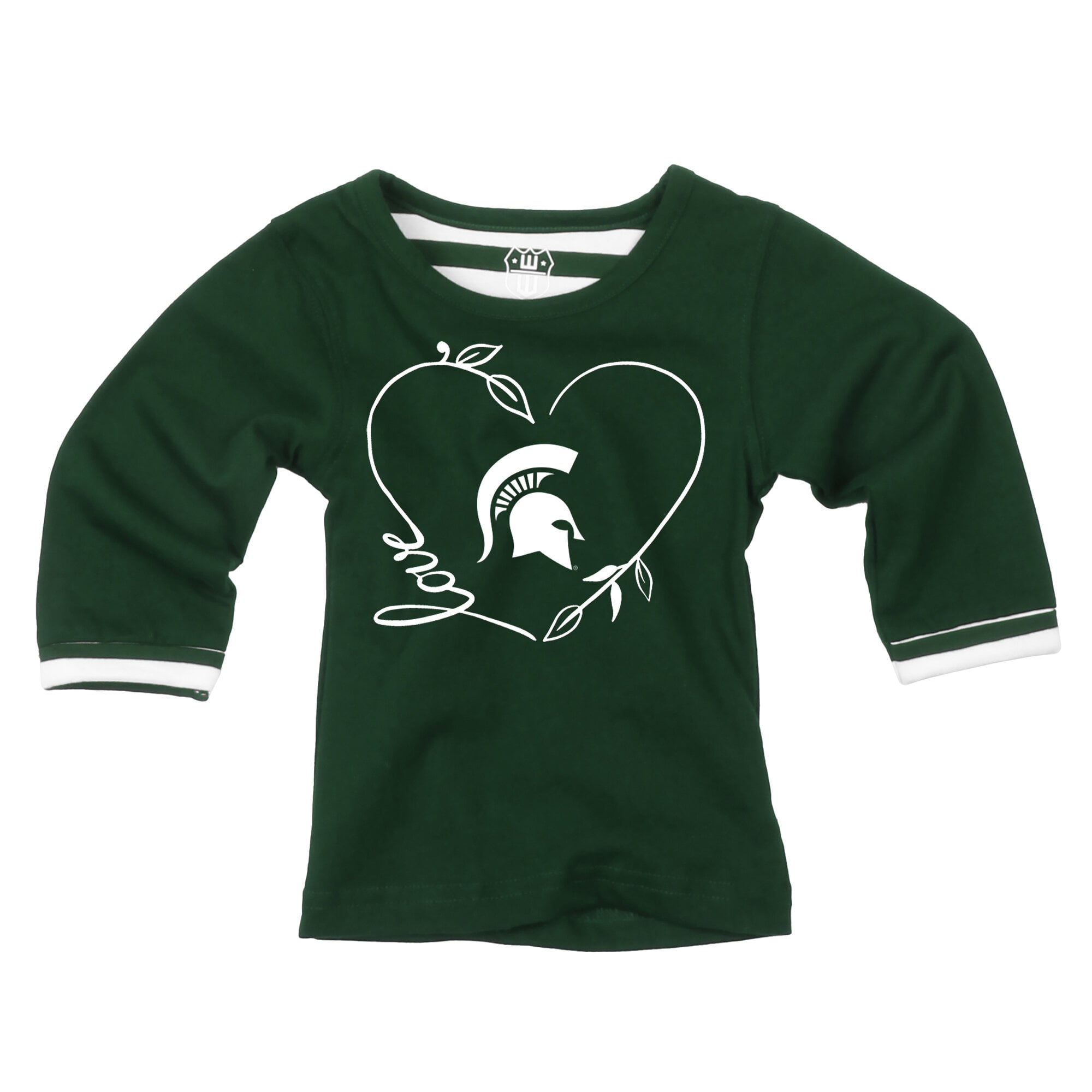 Ensemble 2 pièces pour petites filles Wes & Willy Green Michigan State Spartans : haut à manches longues et pantalon