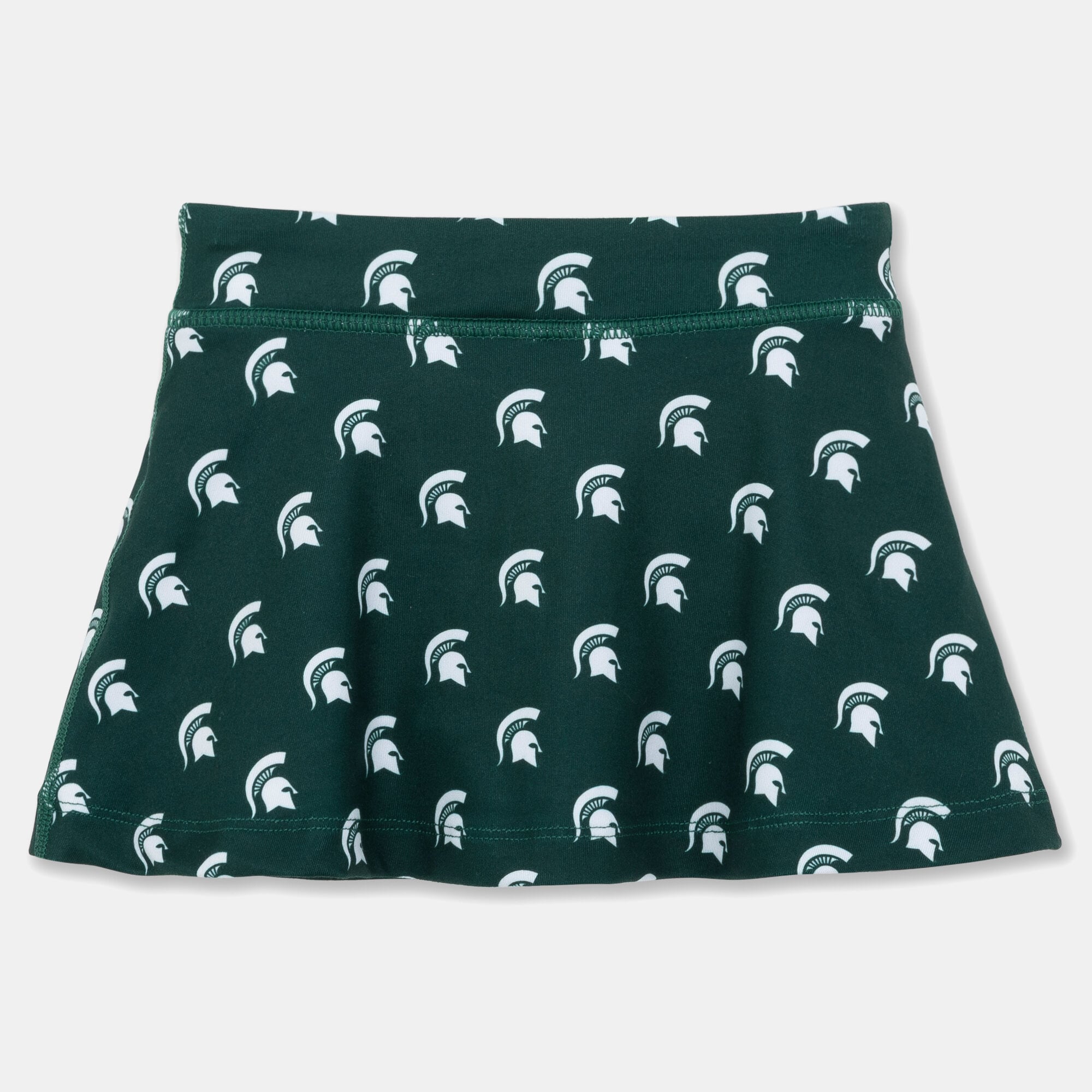 Girls Toddler ZooZatz Green Michigan State Spartans All-Over Print Tennis Skort