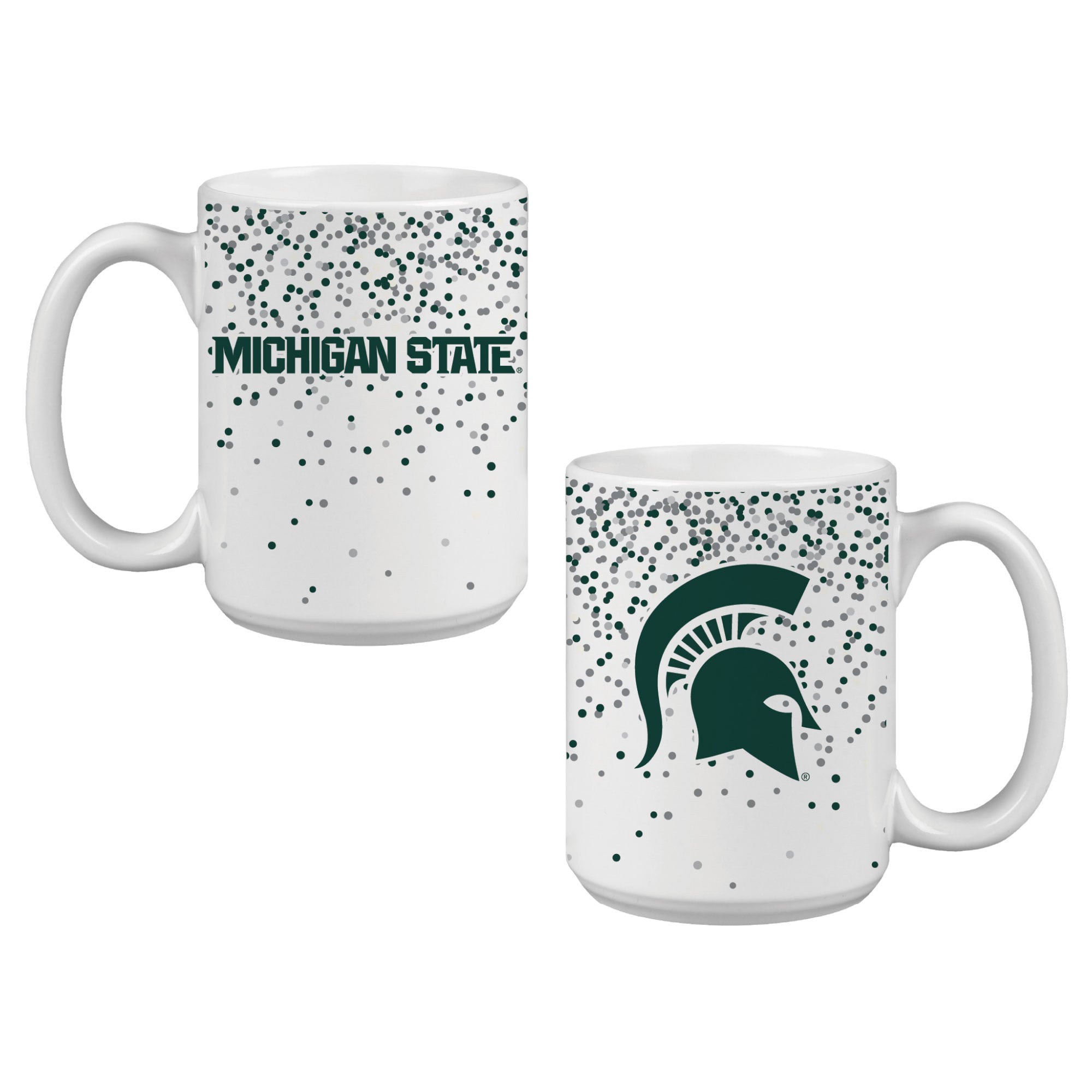 Mug à confettis Indigo Falls Michigan State Spartans - Lot de 2