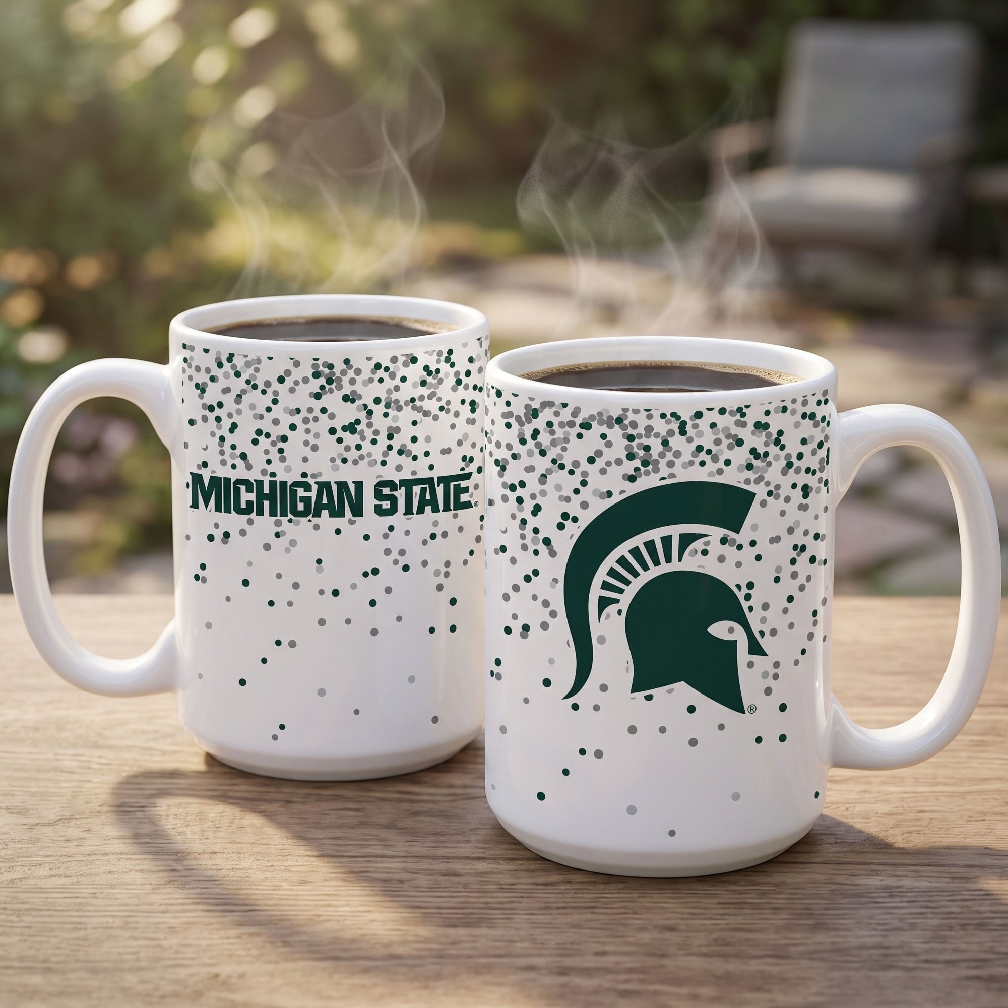 Mug à confettis Indigo Falls Michigan State Spartans - Lot de 2