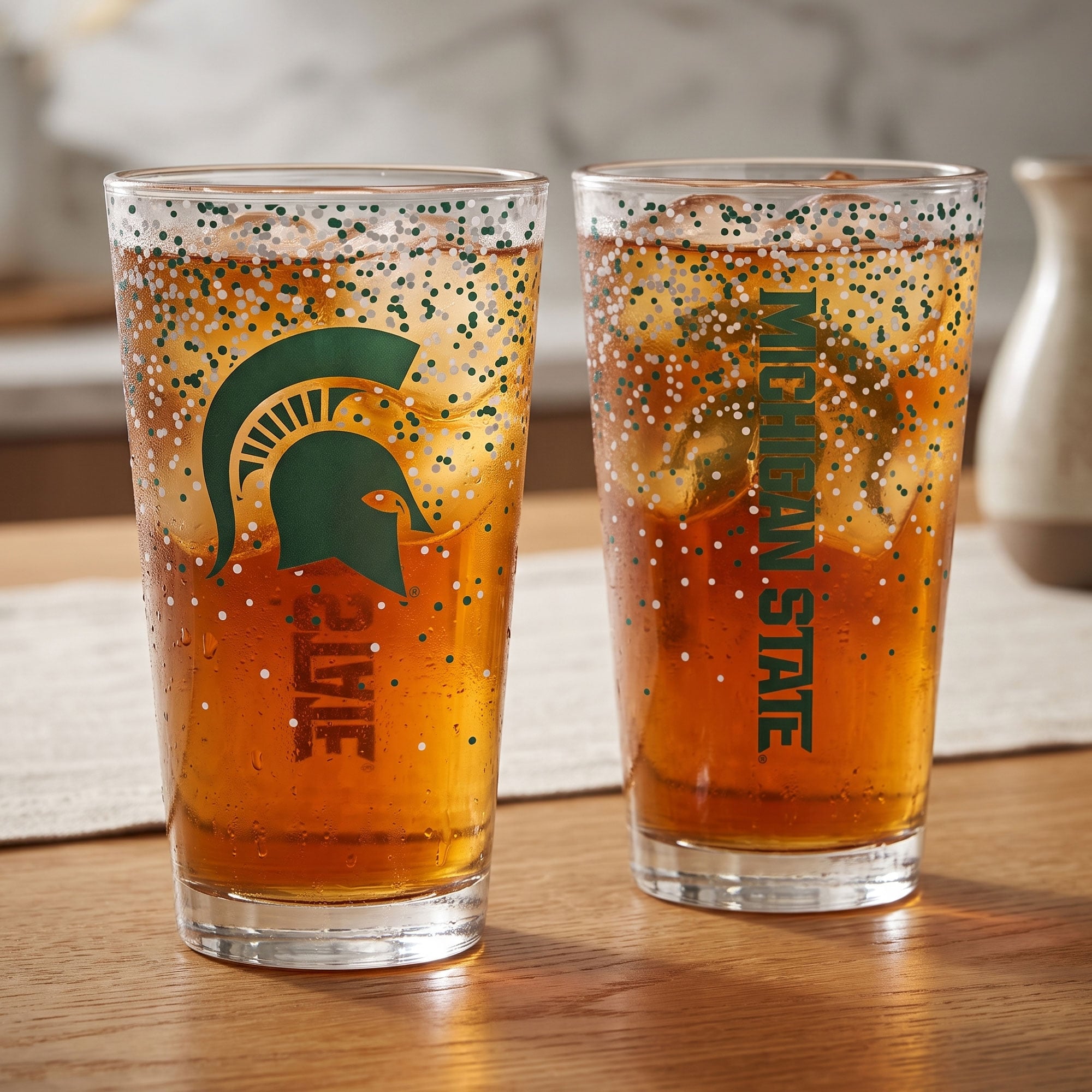 Indigo Falls Michigan State Spartans Confetti Pints ​​- Lot de 2