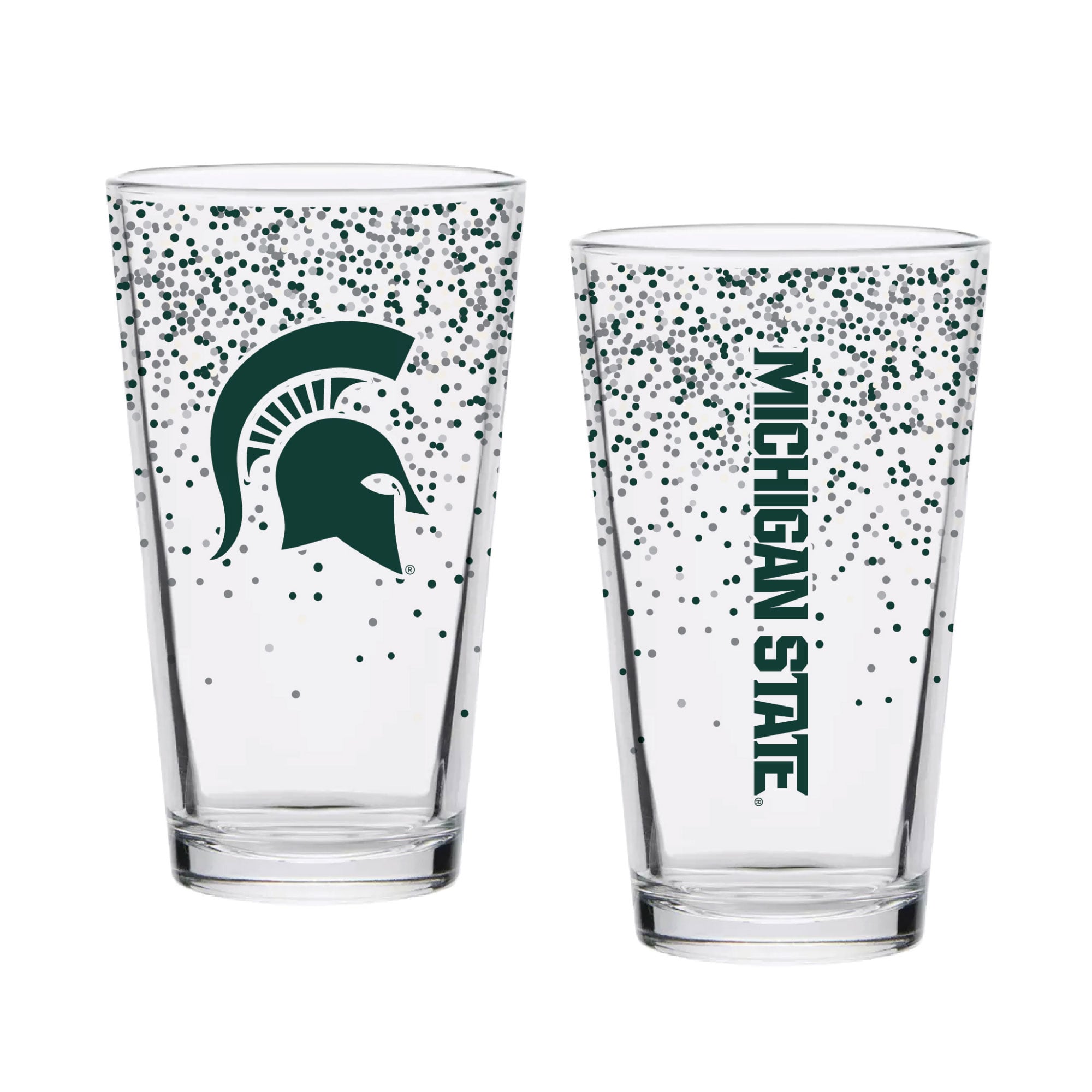 Indigo Falls Michigan State Spartans Confetti Pints ​​- Lot de 2