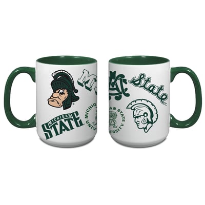 Michigan State Spartans Indigo Falls Core College Vintage Medley Two-Pack Mug Set
