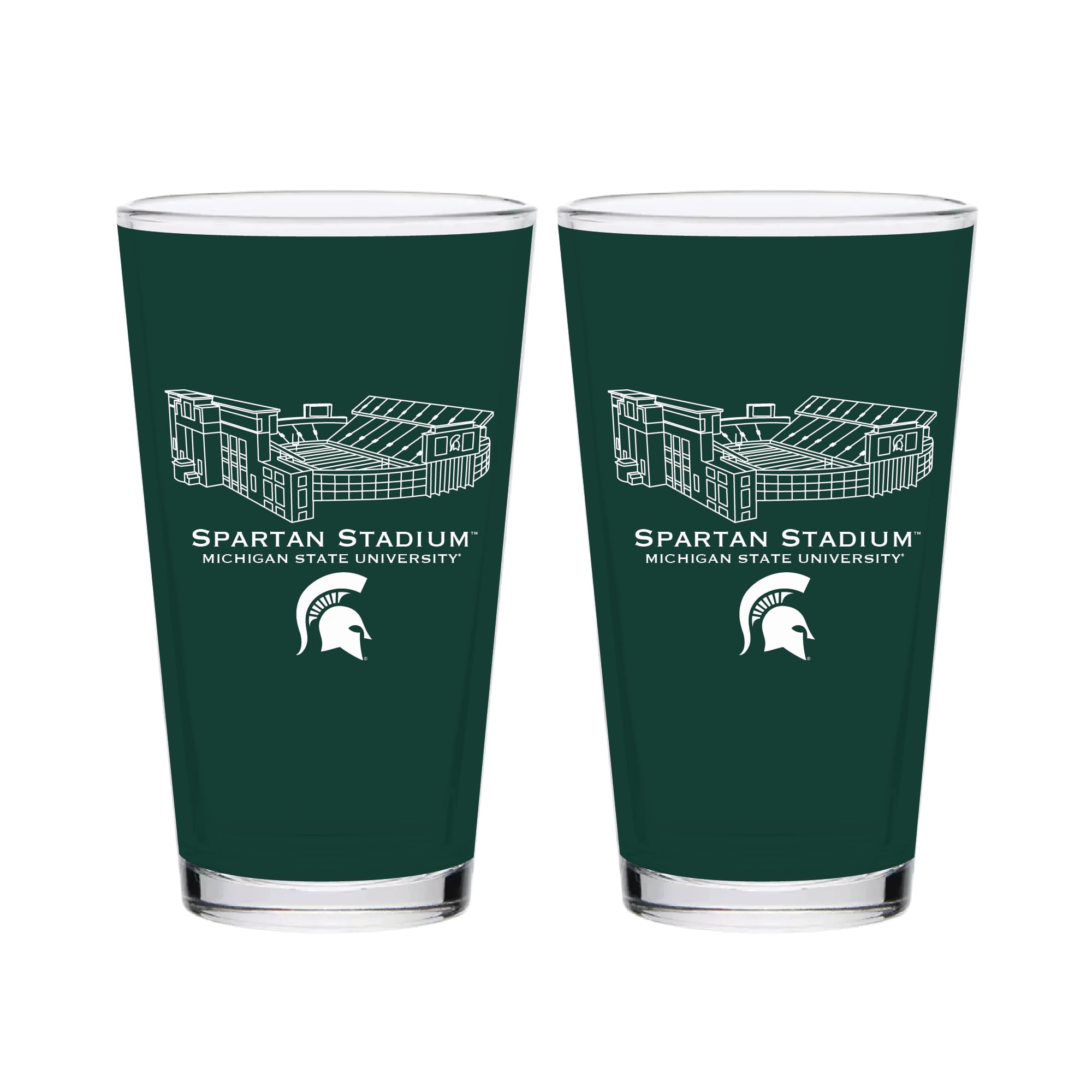 Pack de 2 verres à bière Indigo Falls Michigan State Spartans Core Stadium