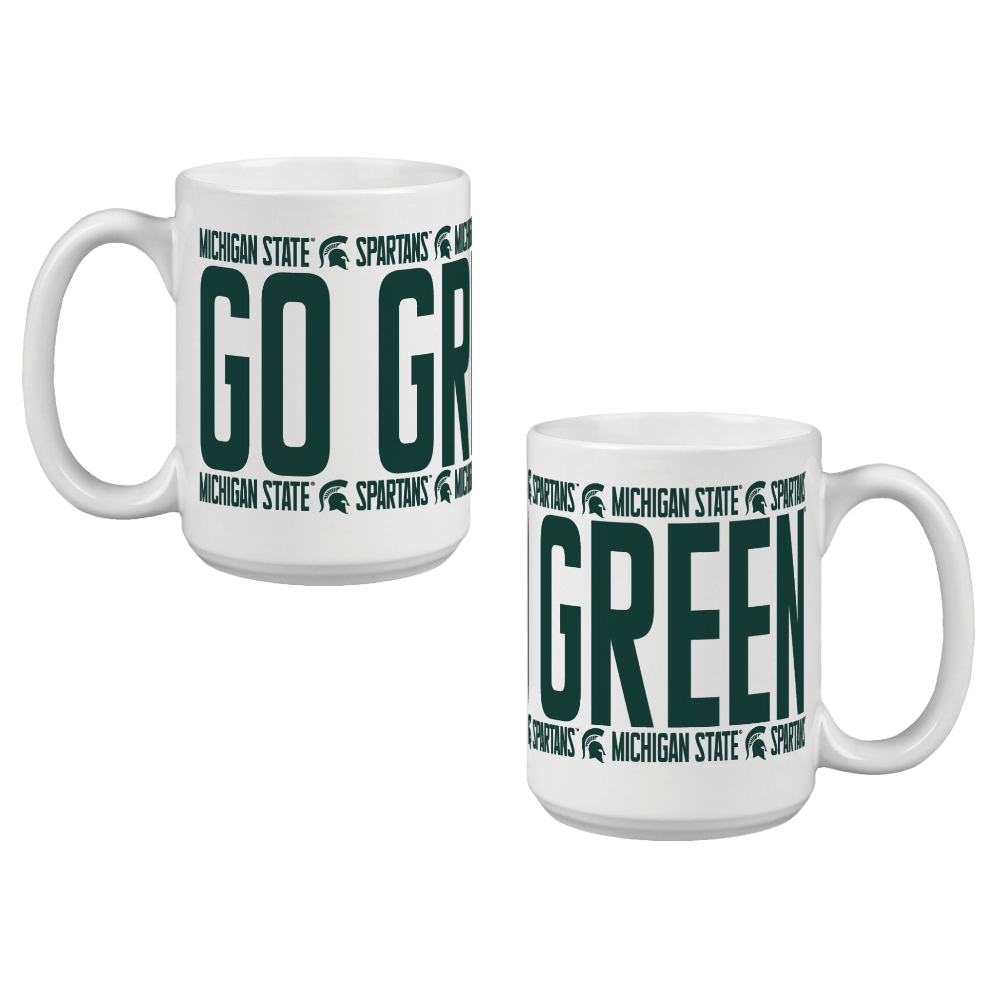 Mug surélevé Indigo Falls Michigan State Spartans - Lot de 2