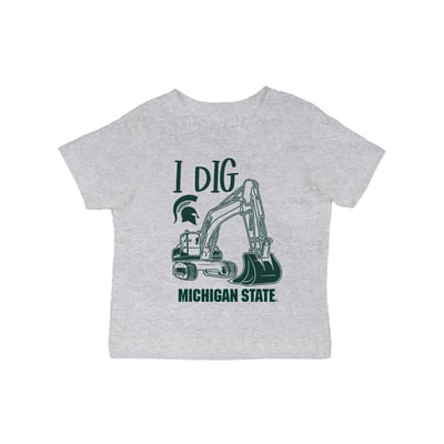 Michigan State Spartans Vive La Fete Infant Excavator T-Shirt - Gray