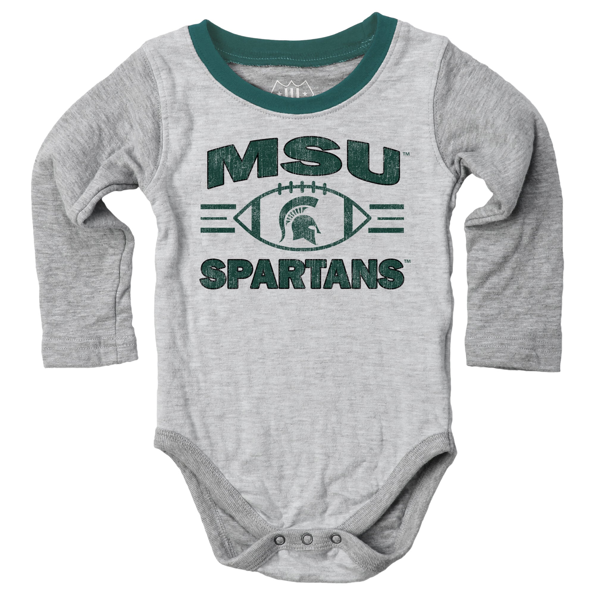 Infant Wes & Willy Heather Gray Michigan State Spartans Jie Hopper Set