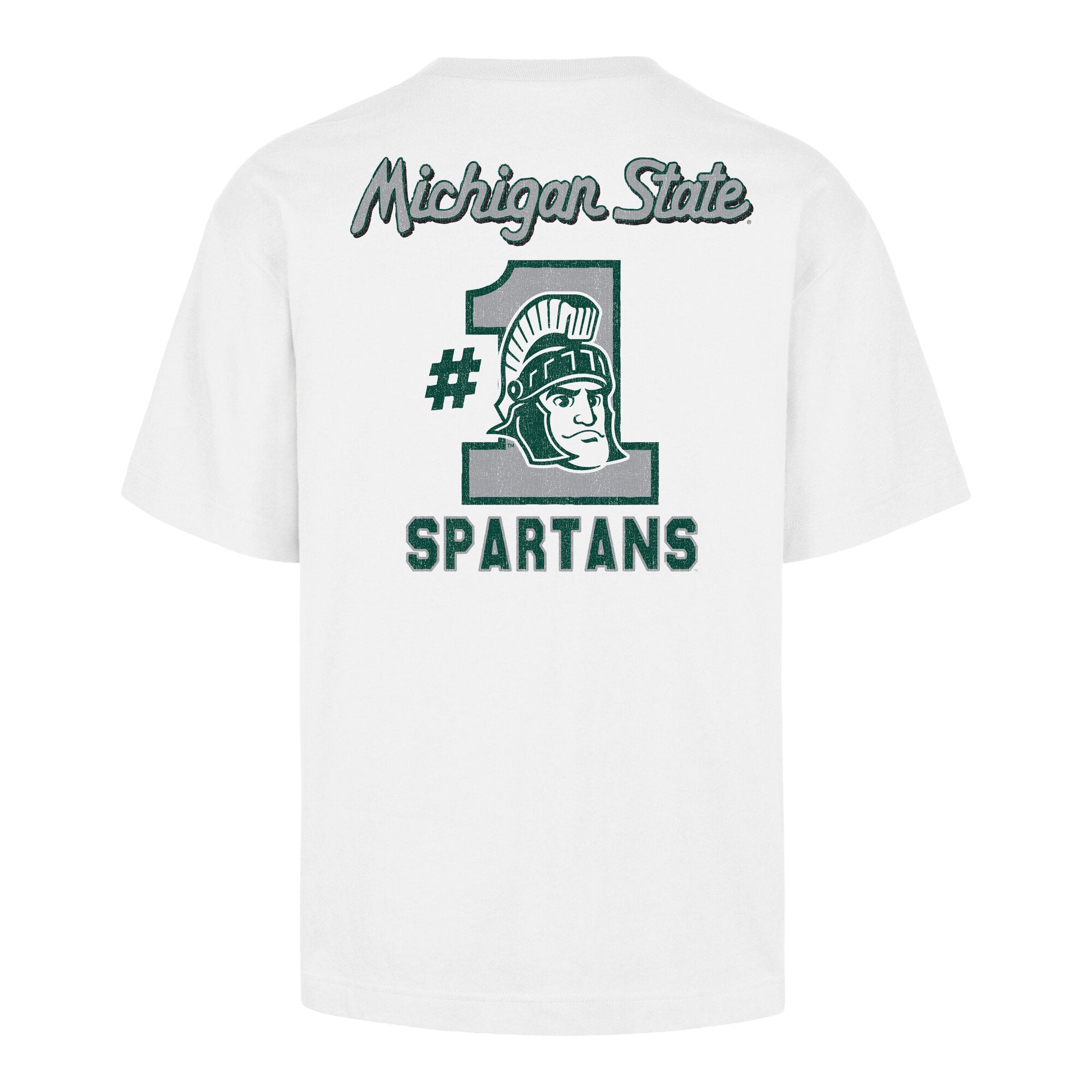Men's '47 White Michigan State Spartans #1 Mascot Foundation T-Shirt
