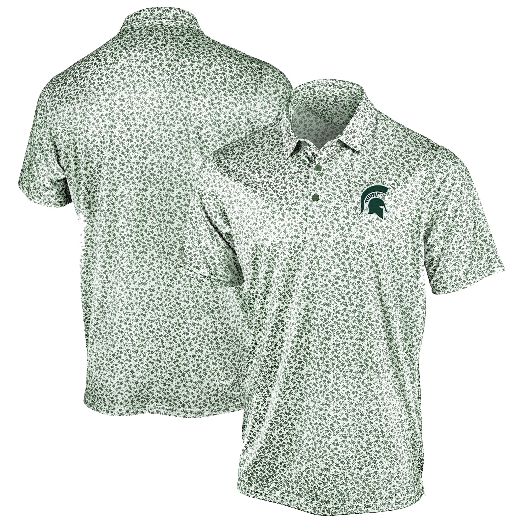 Polo Flourish Antigua Green pour hommes, Michigan State Spartans
