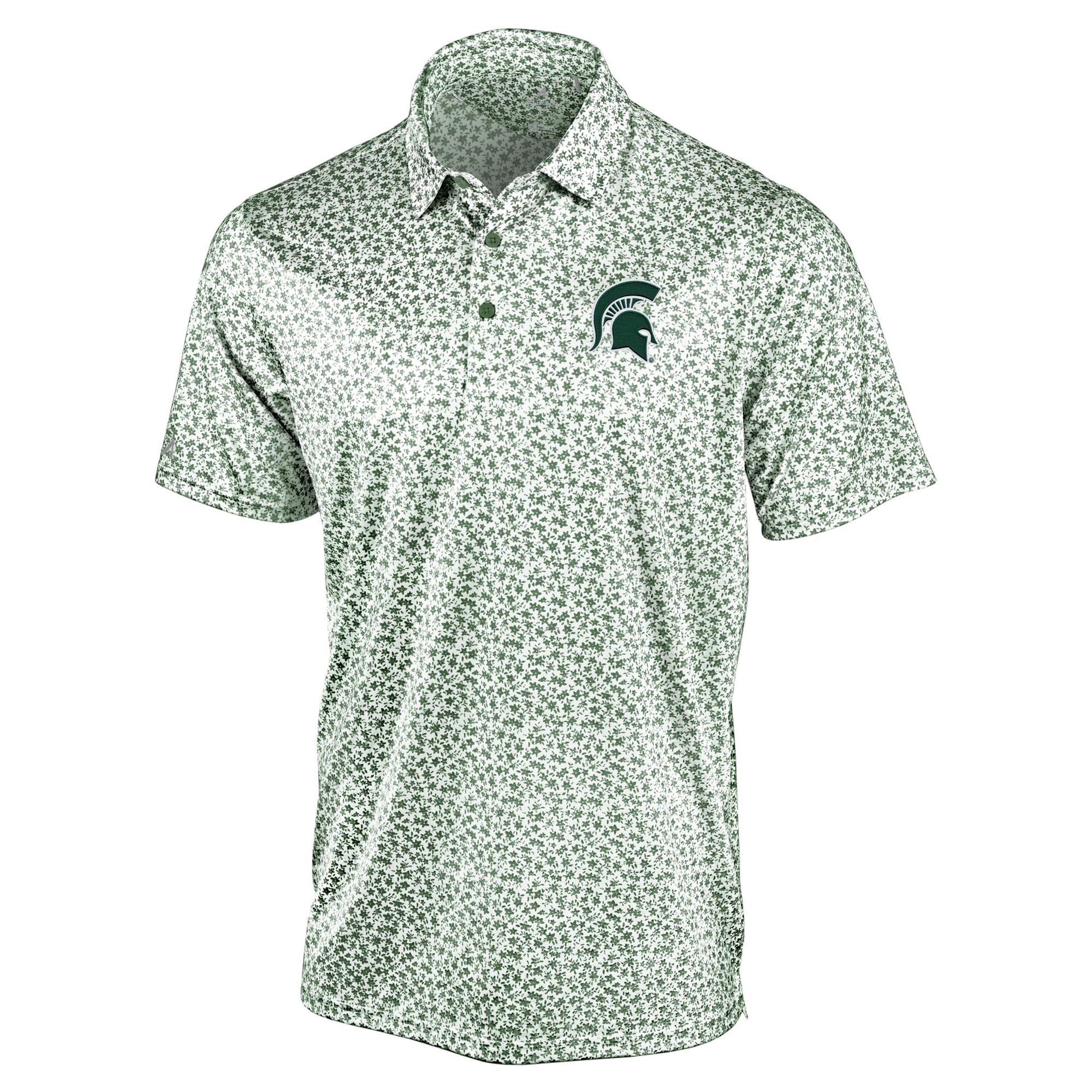 Polo Flourish Antigua Green pour hommes, Michigan State Spartans