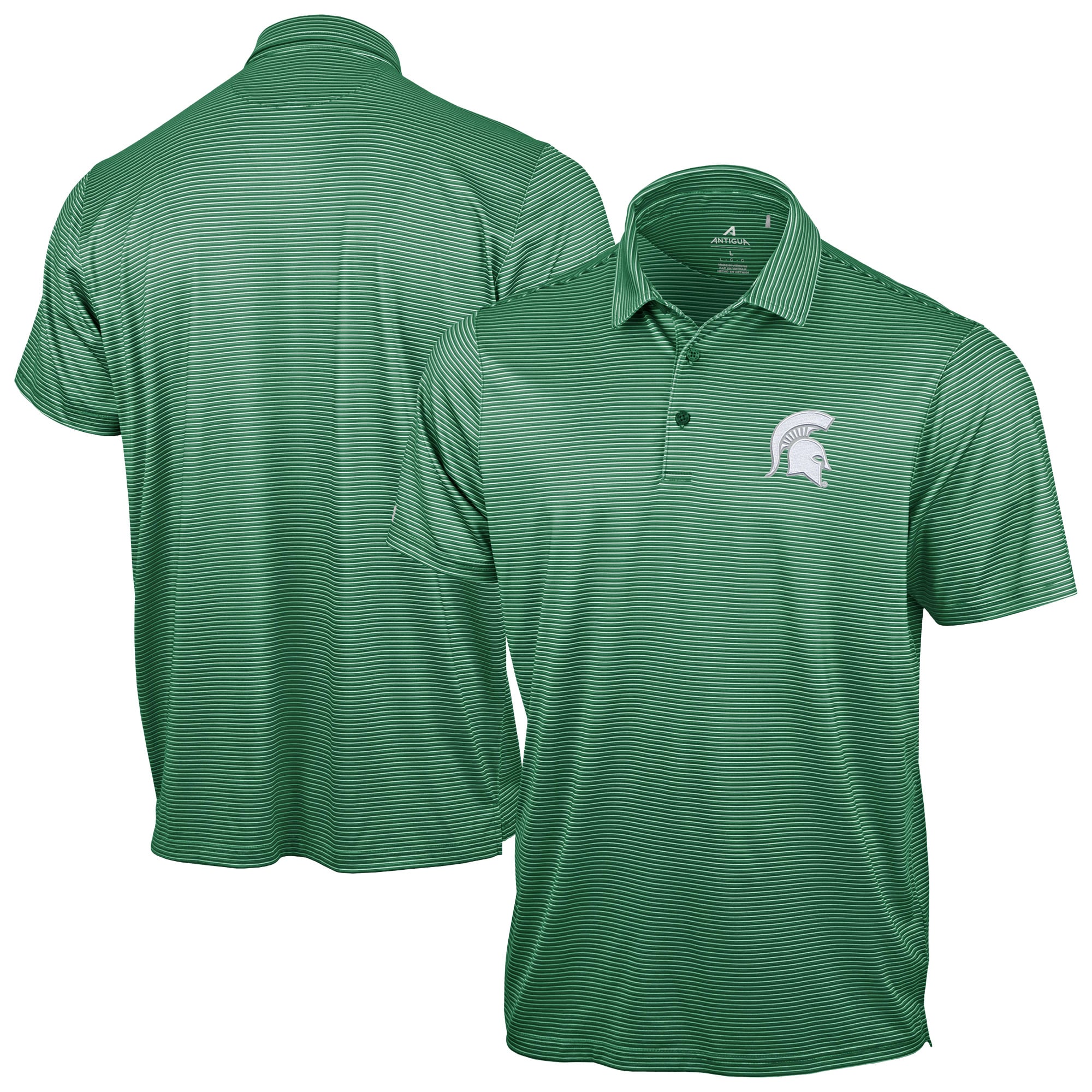 Polo Antigua vert pour homme, Michigan State Spartans Lineage