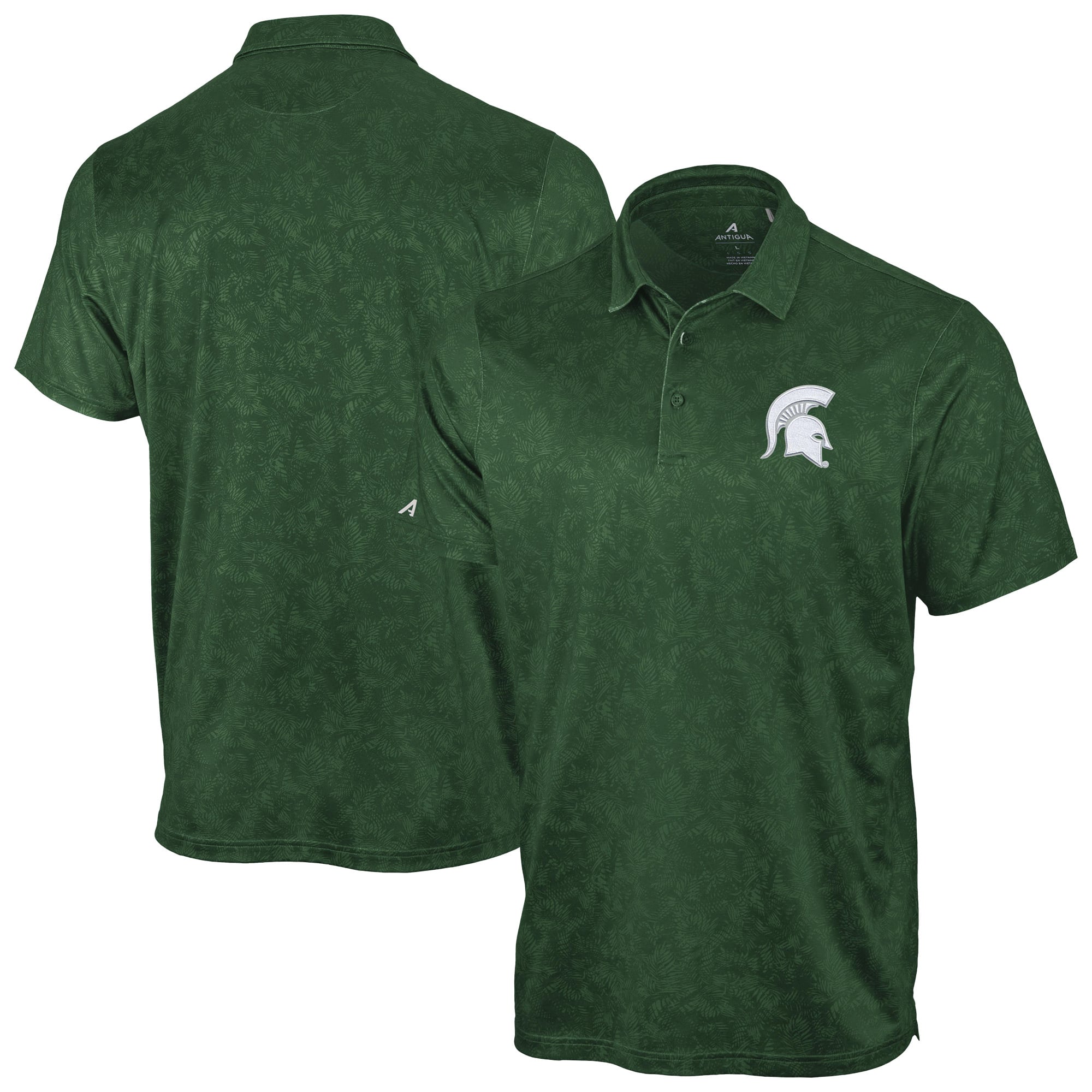 Polo Lush Antigua Green pour homme, Michigan State Spartans