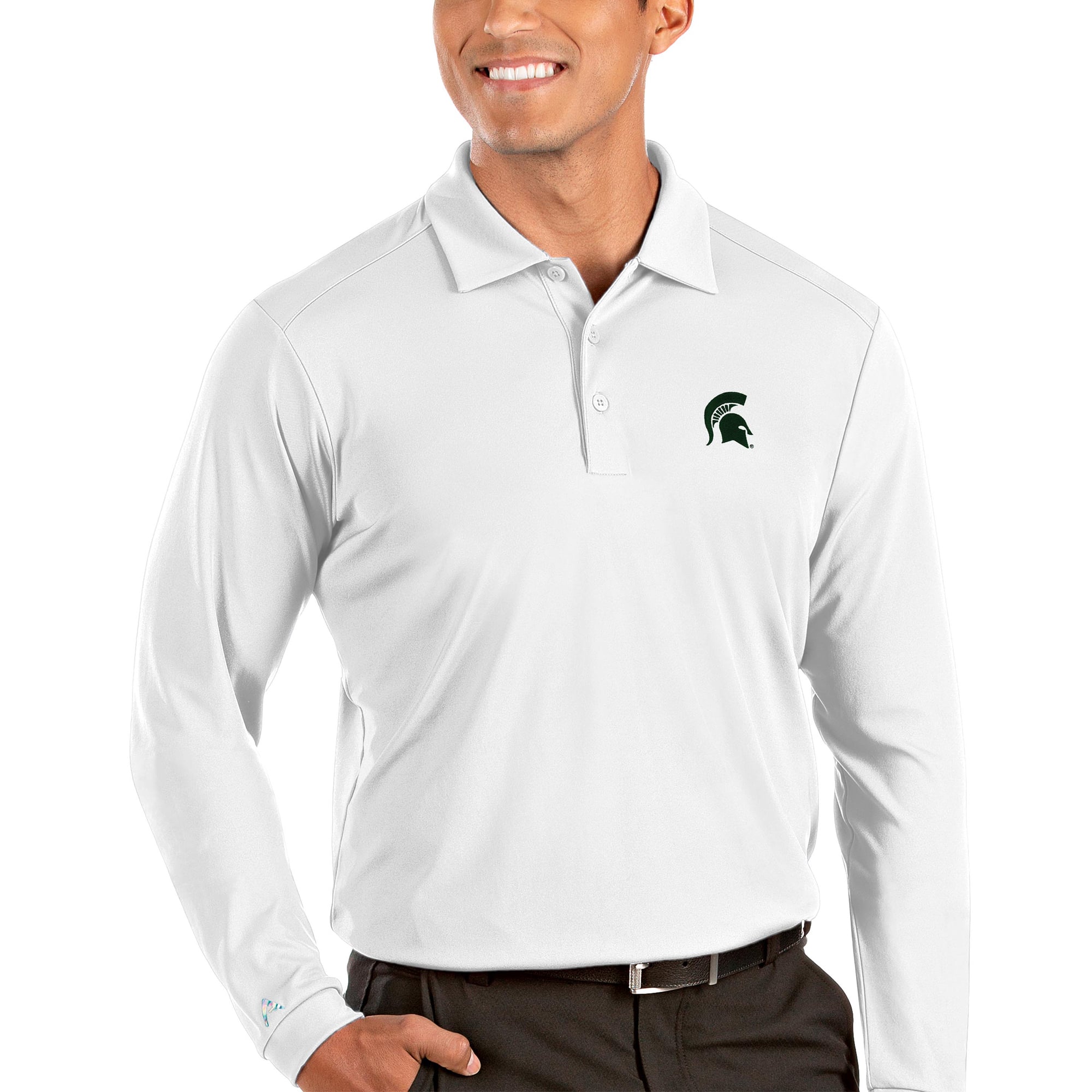 michigan state long sleeve polo