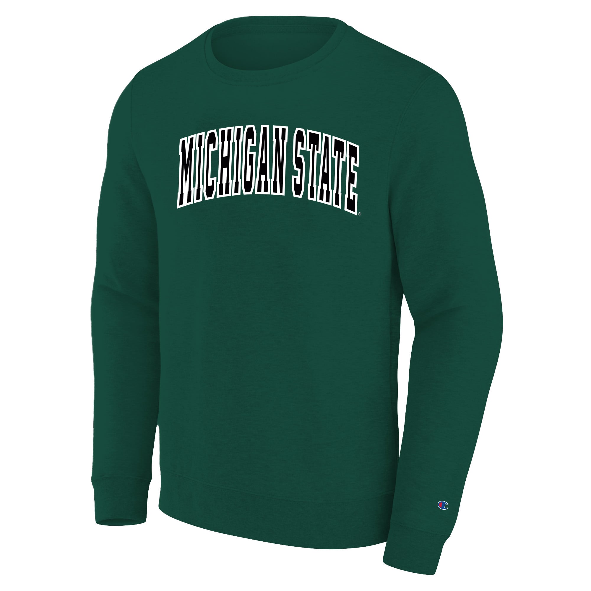Men's Big and Tall Champion Green Michigan State Spartans Arch Applique Sweatshirt